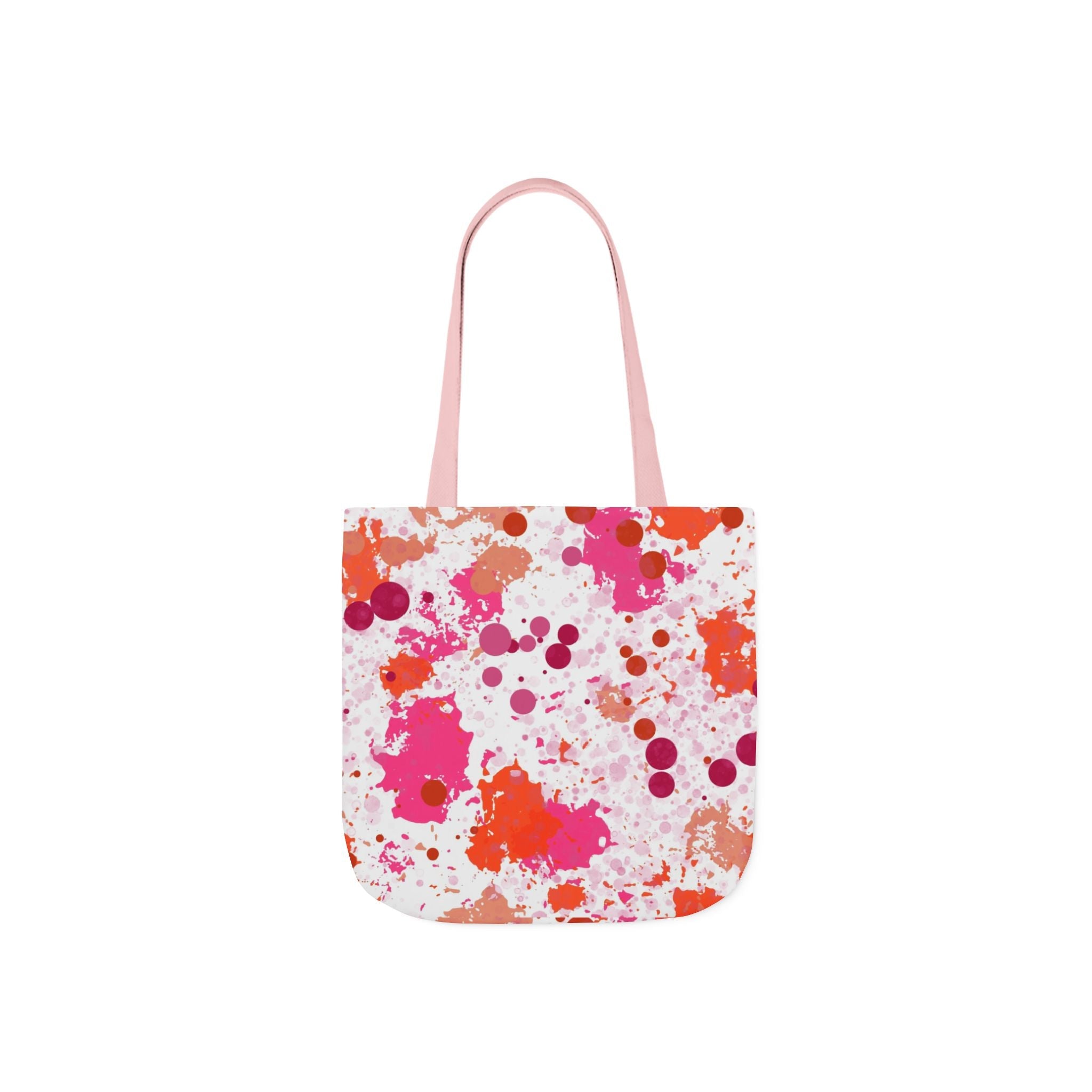 Multicolor Splashed Canvas Tote Bag, 5-Color Straps Printify