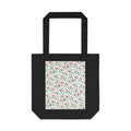 Small Flora prints Cotton Tote Bag-Cream /Black Printify
