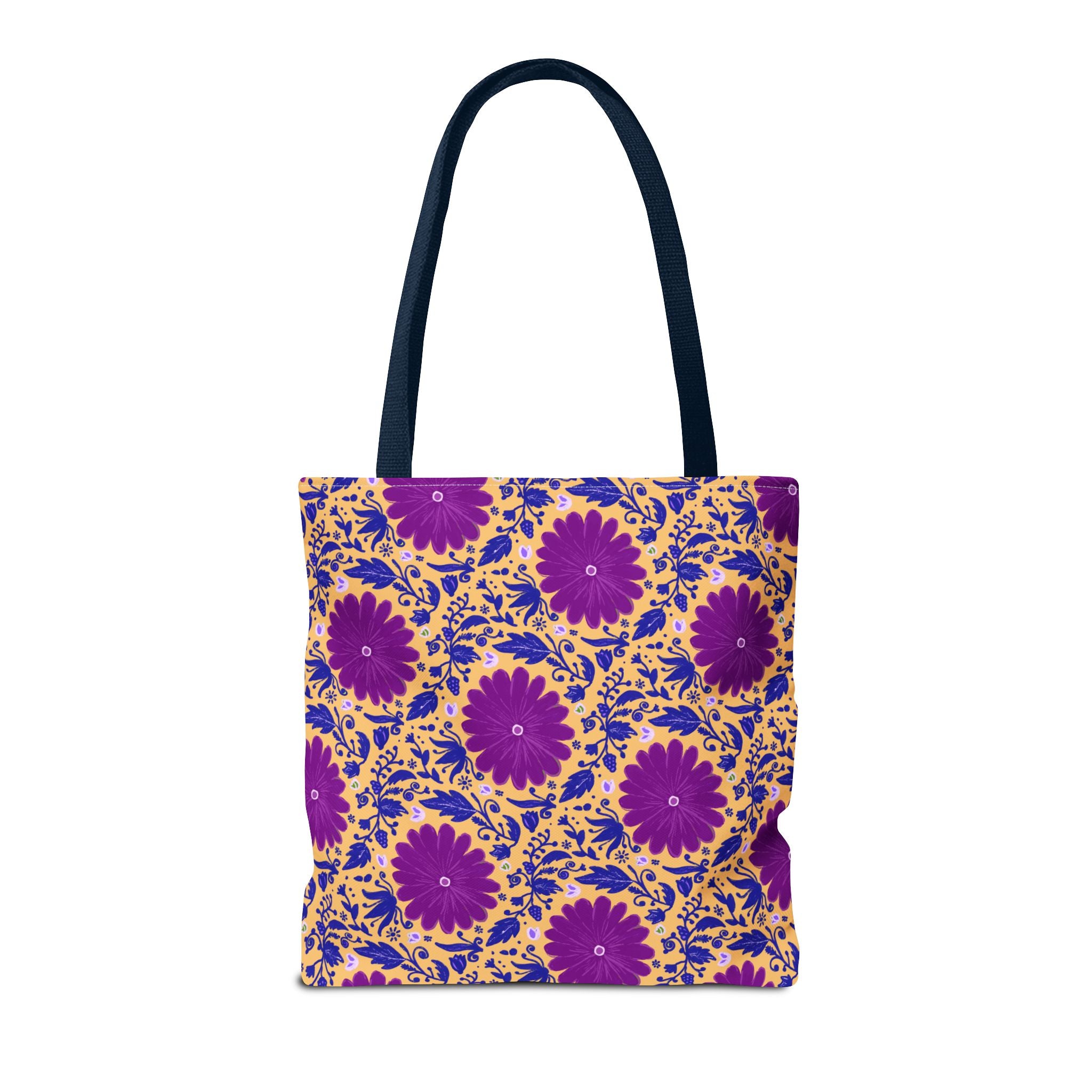 Botanic Susanah Purple Flower Print Tote Bag – Hand-Designed Print