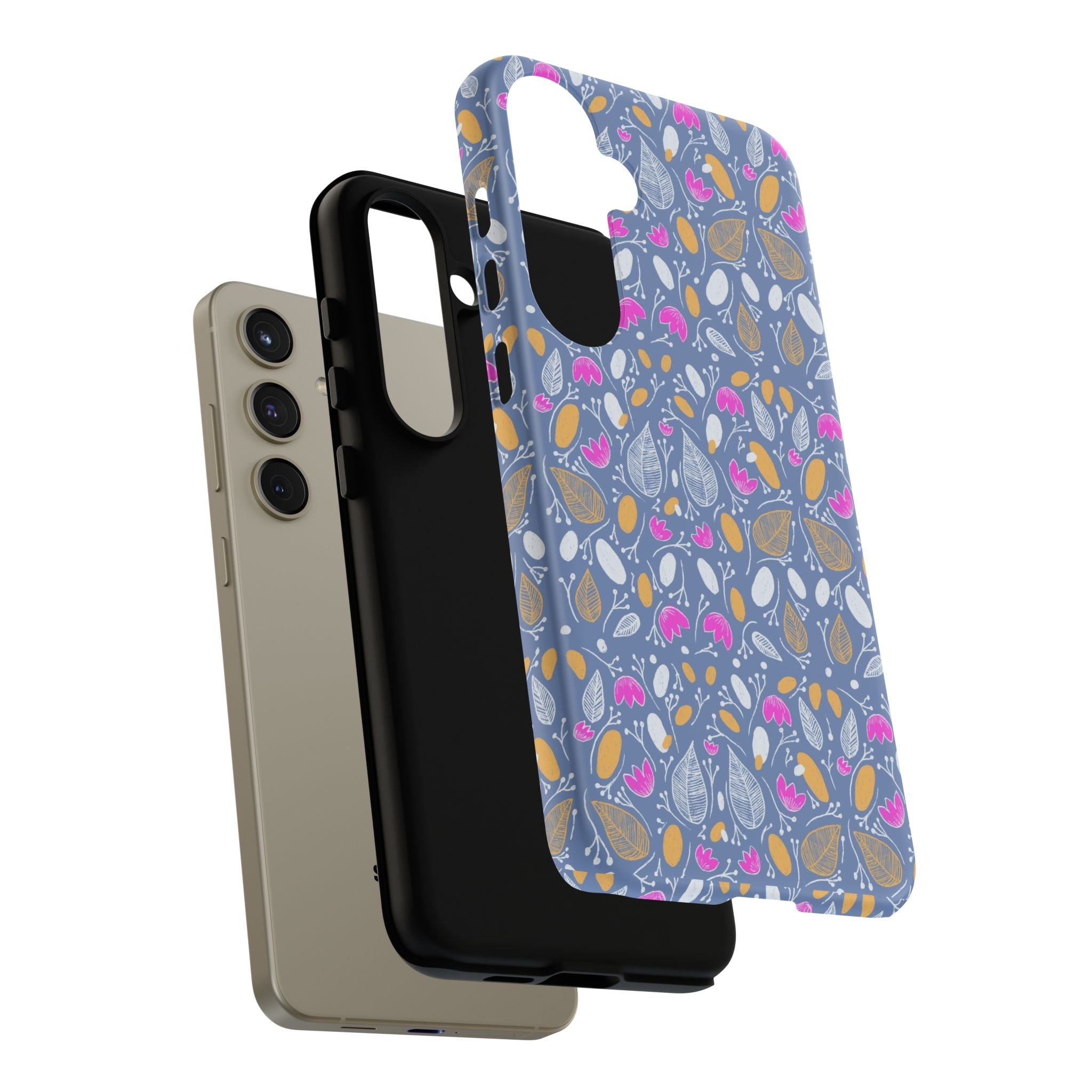 Abstract Grey Small BotanicThemed Tough Cases-Matte and Glossy Printify