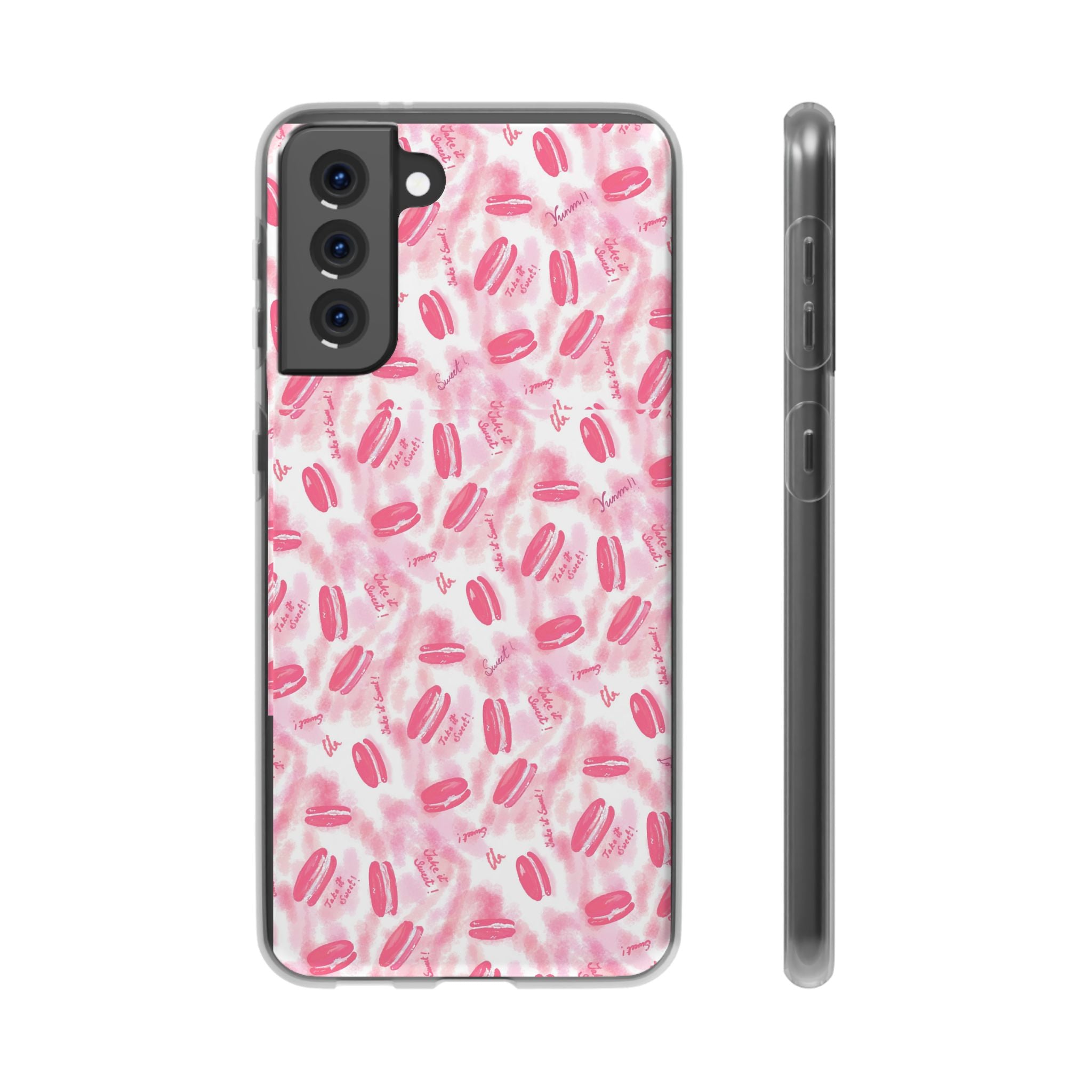Macaron Hand Drawn Designed Flexi Phone Cases Printify