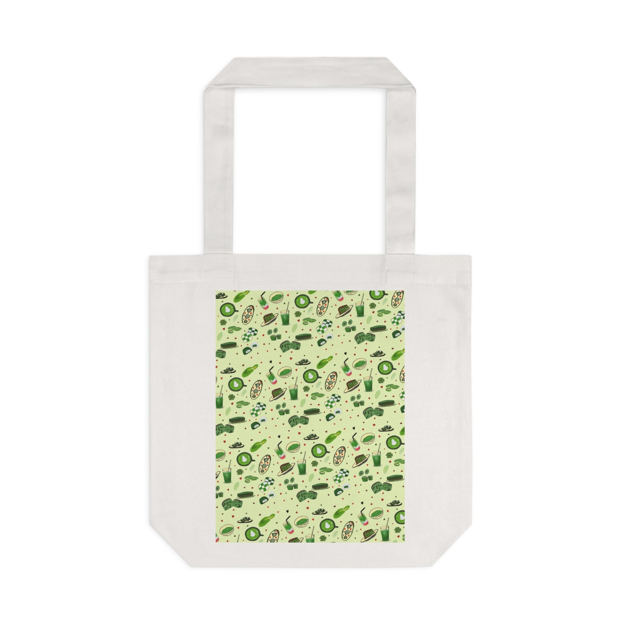 Matcha Food Hand Designed Prints Cotton Tote Bag Printify