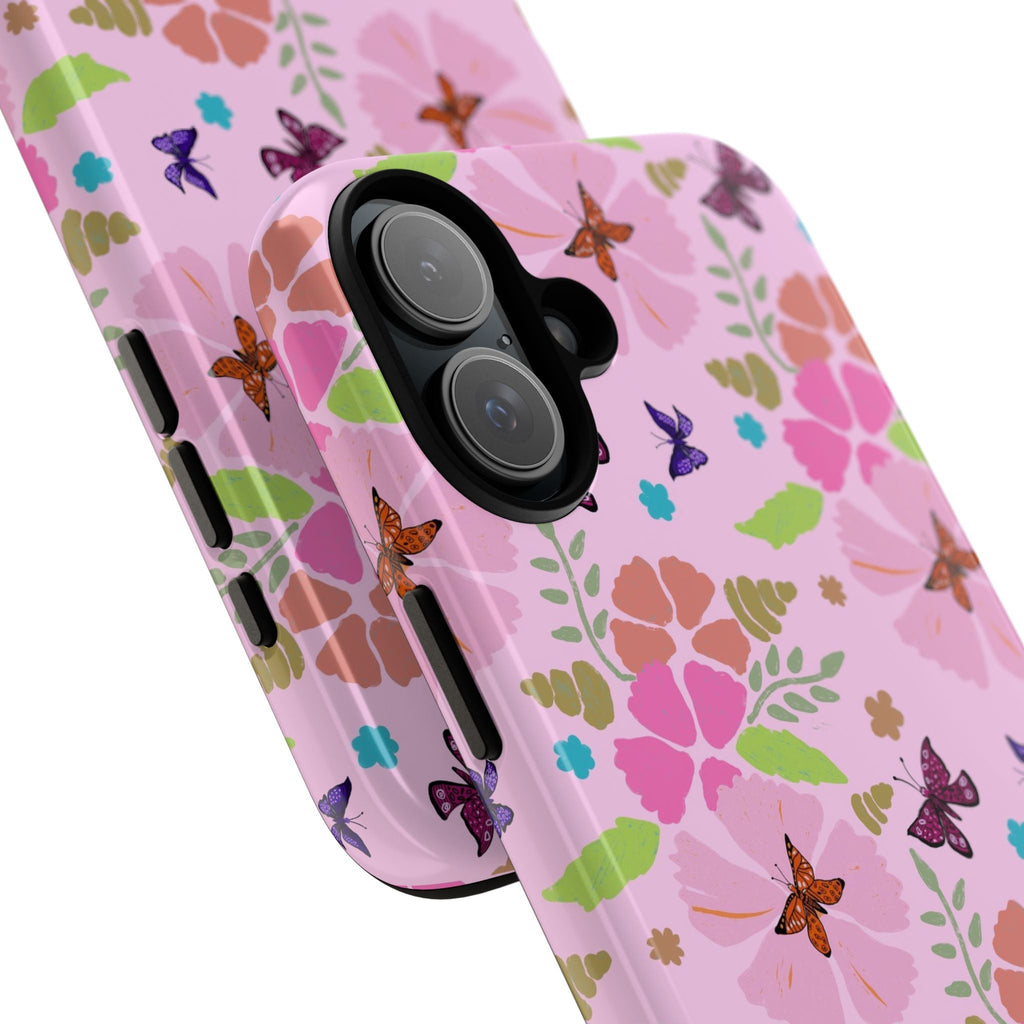 Pink Butterfly Garden Theme Tough Cases Printify