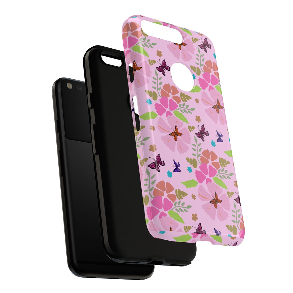 Pink Butterfly Garden Theme Tough Cases Printify