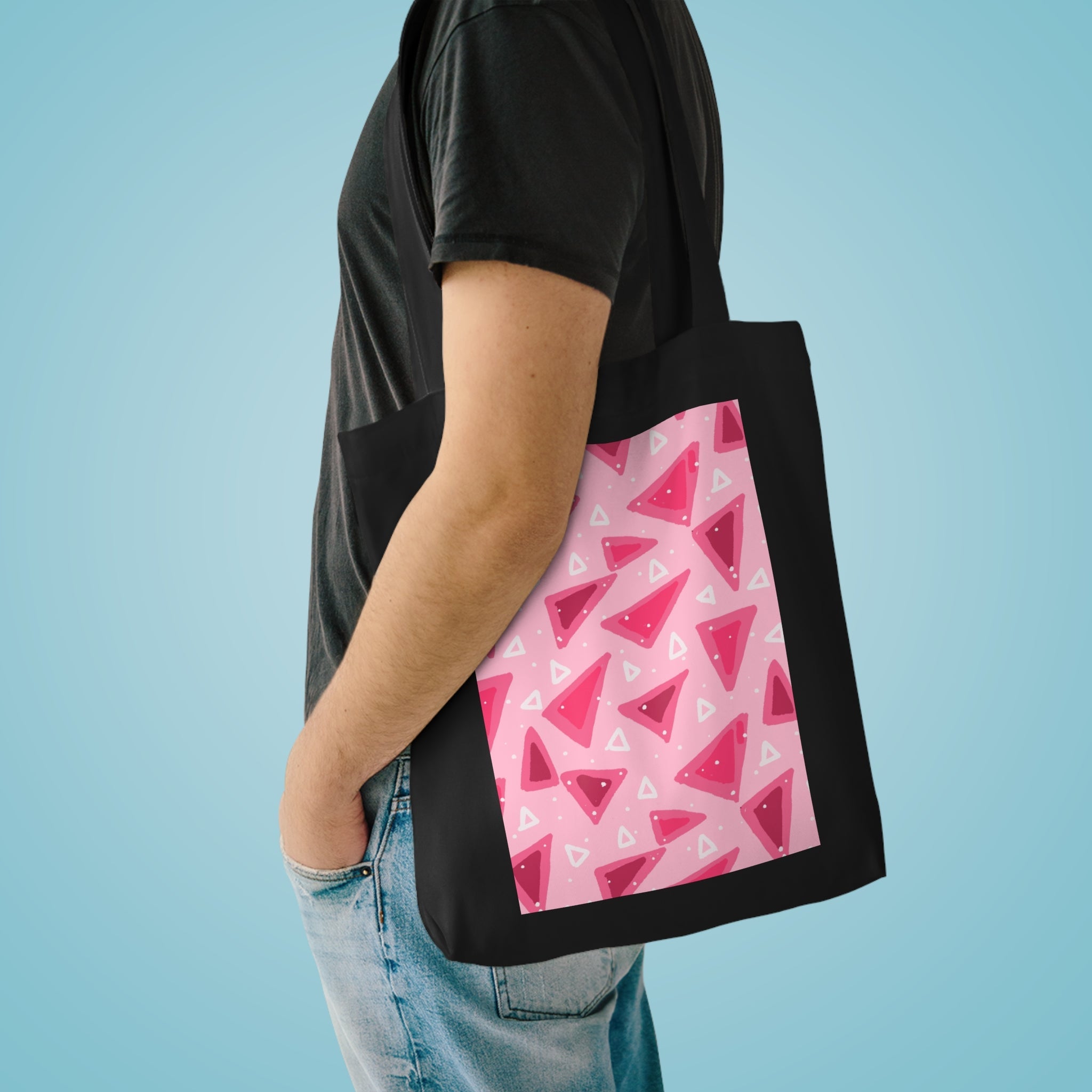 Geometric Hand Designed Print Cotton Tote Bag Printify