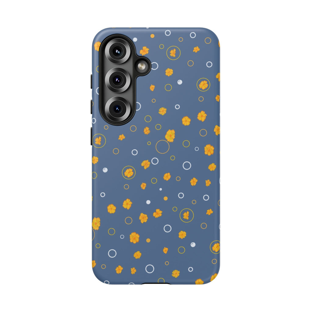 Bluish Grey -Small Cute Wild Flower -Hand Designed Prints-Tough Cases Printify