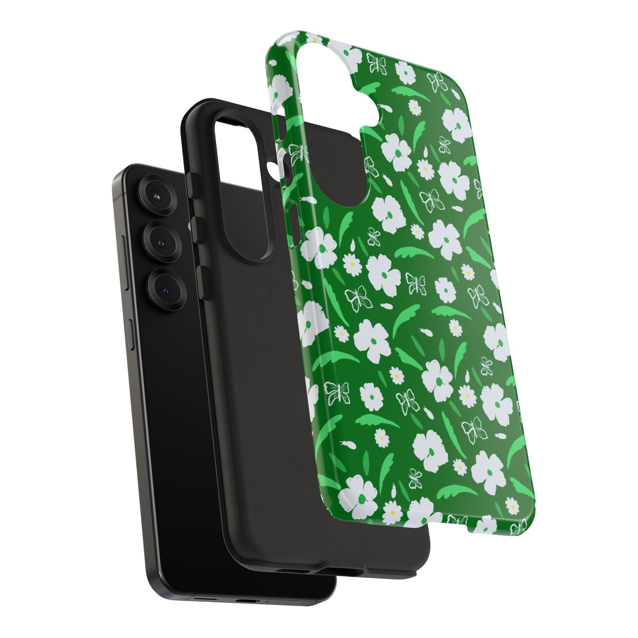 Green Meets White Flora Hand Designed Prints Tough Cases Printify