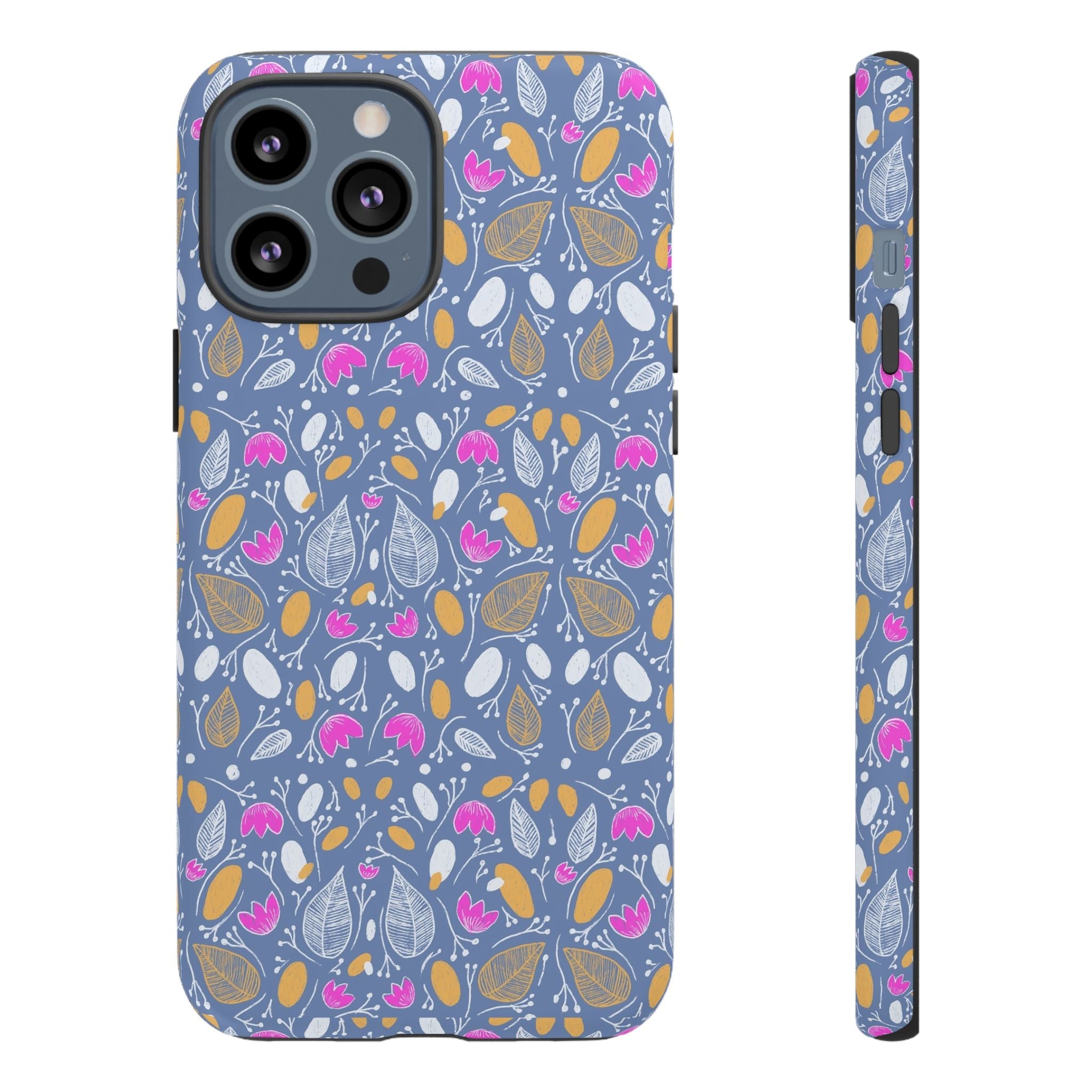 Abstract Grey Small BotanicThemed Tough Cases-Matte and Glossy Printify
