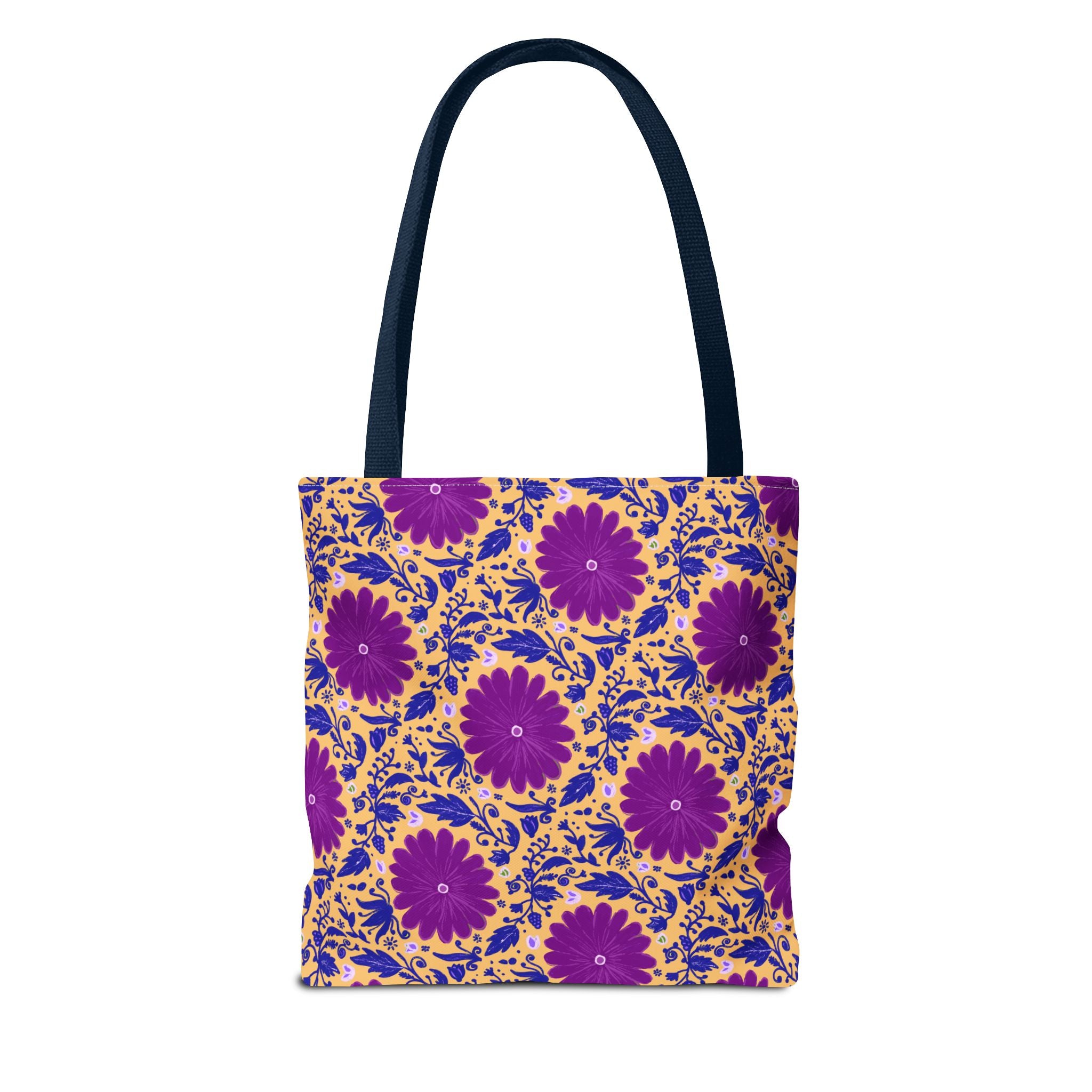 Botanic Susanah Purple Flower Print Tote Bag – Hand-Designed Print