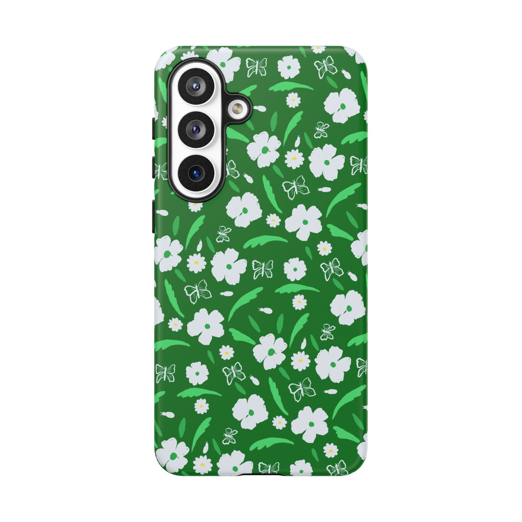 Green Meets White Flora Hand Designed Prints Tough Cases Printify
