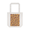 Wild Flora Orange Hand Design Cotton Tote Bag Printify