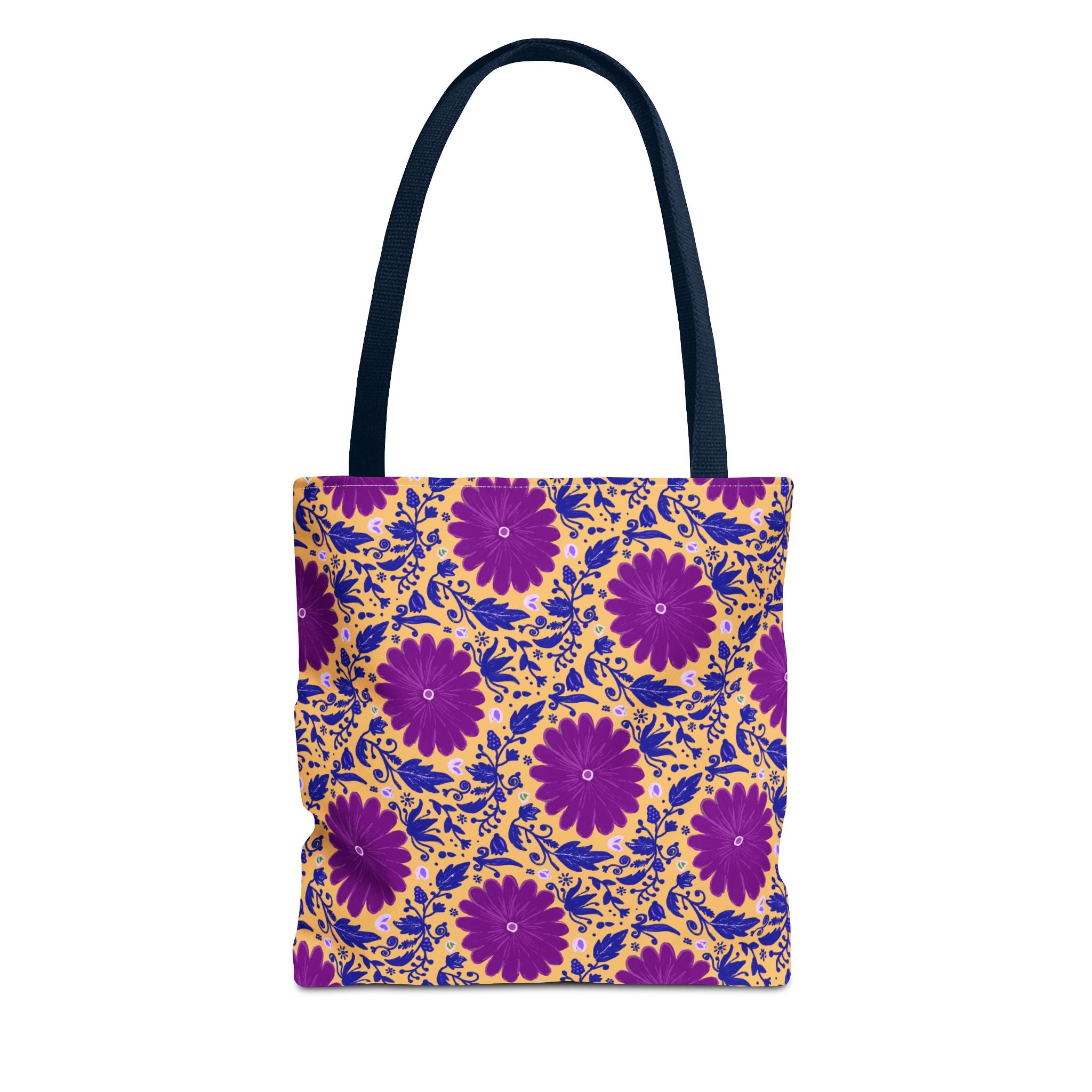 Botanic Susanah Purple Flower Print Tote Bag – Hand-Designed Print