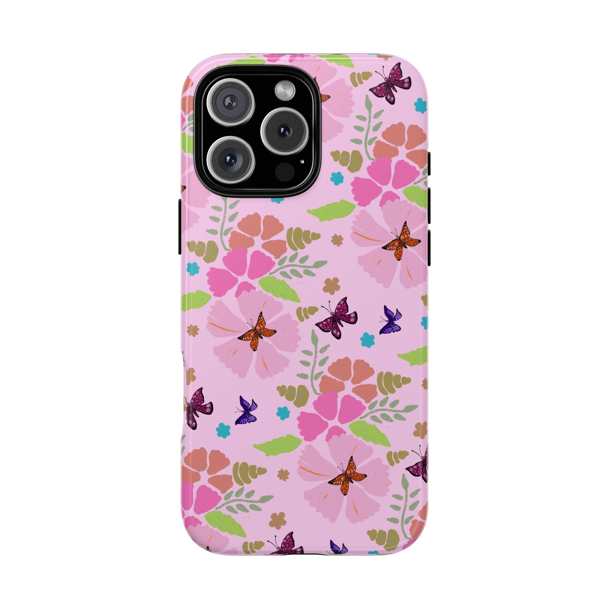 Pink Butterfly Garden Theme Tough Cases Printify