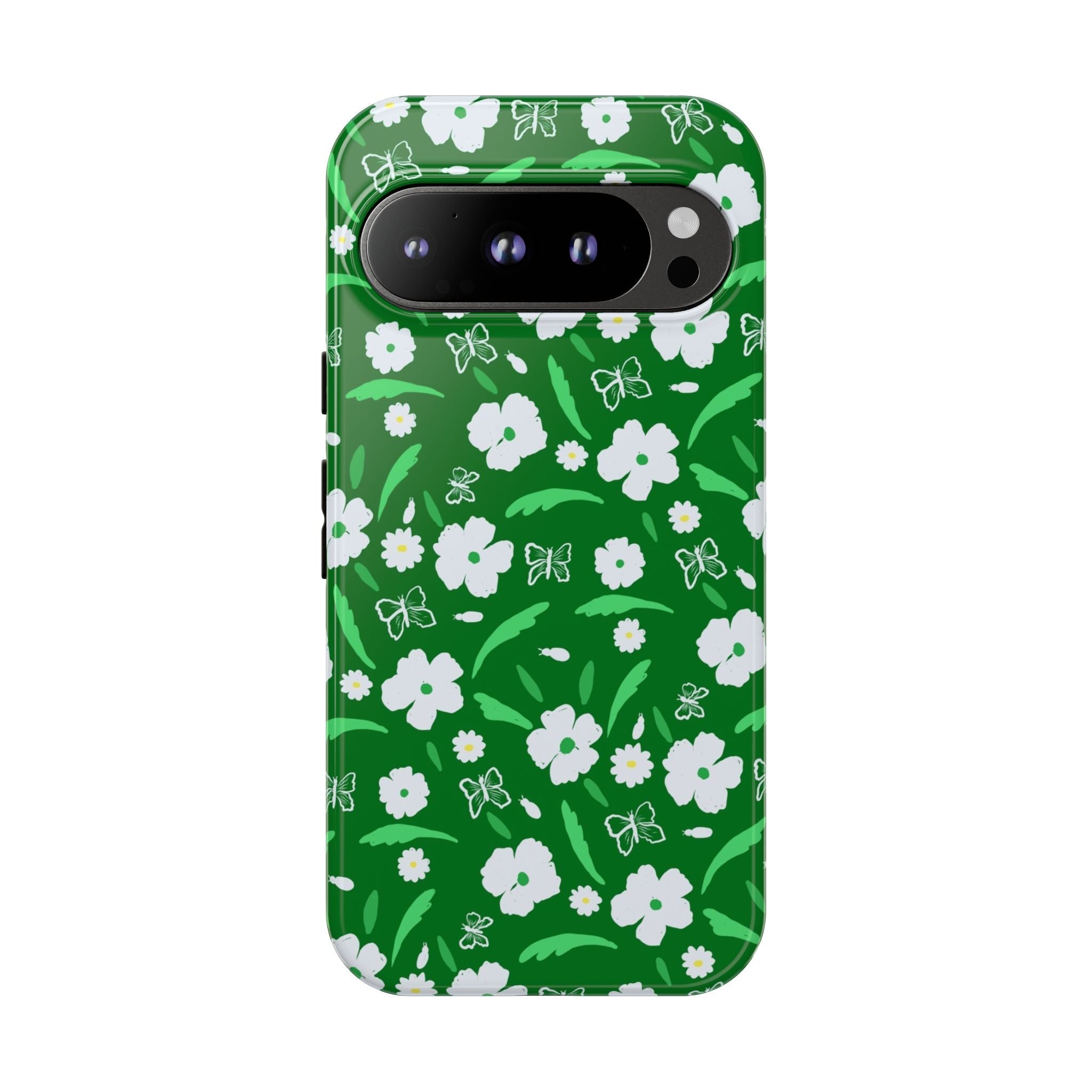 Green Meets White Flora Hand Designed Prints Tough Cases Printify