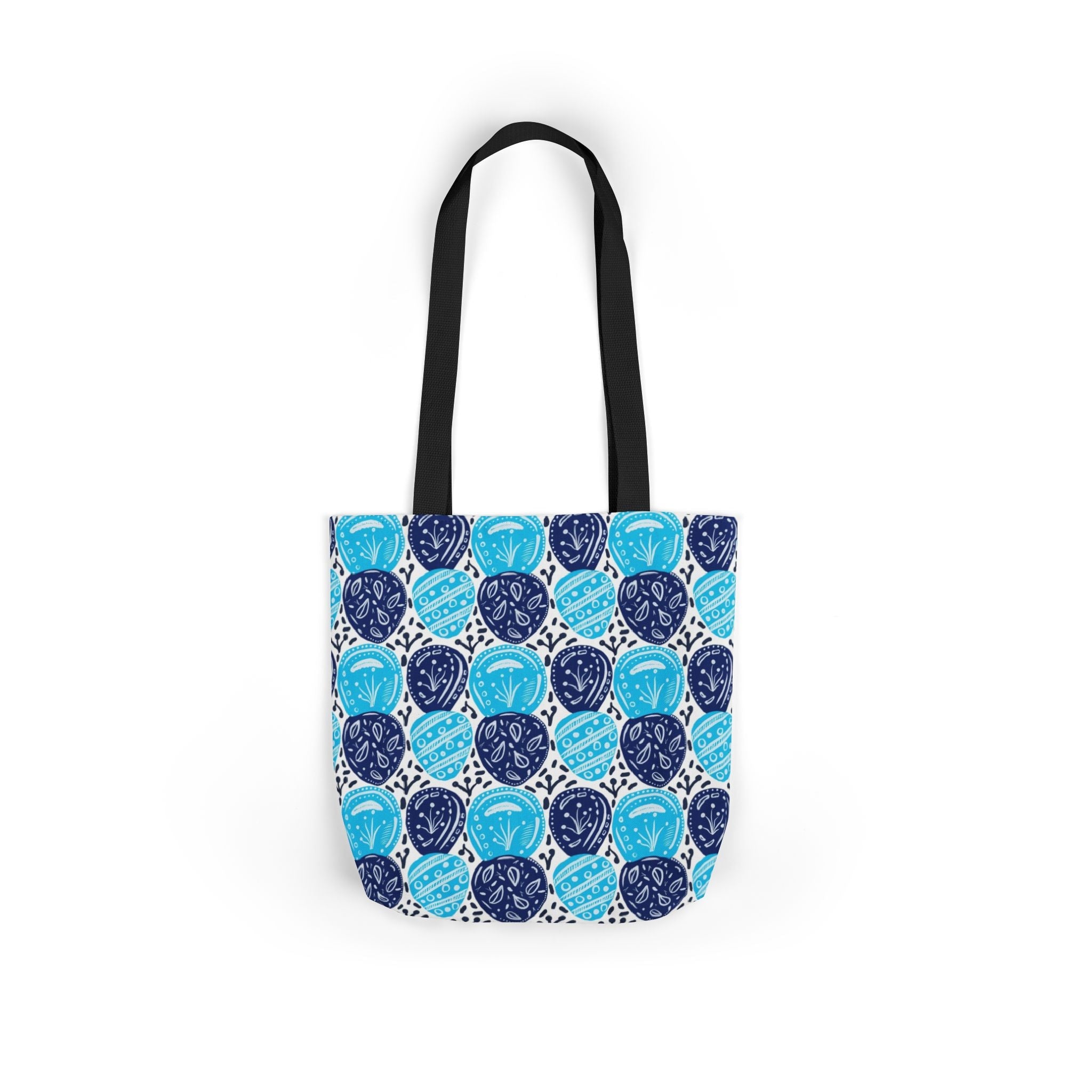 Blue Oval Abstract Canvas Tote Bag, 5-Color Straps Printify