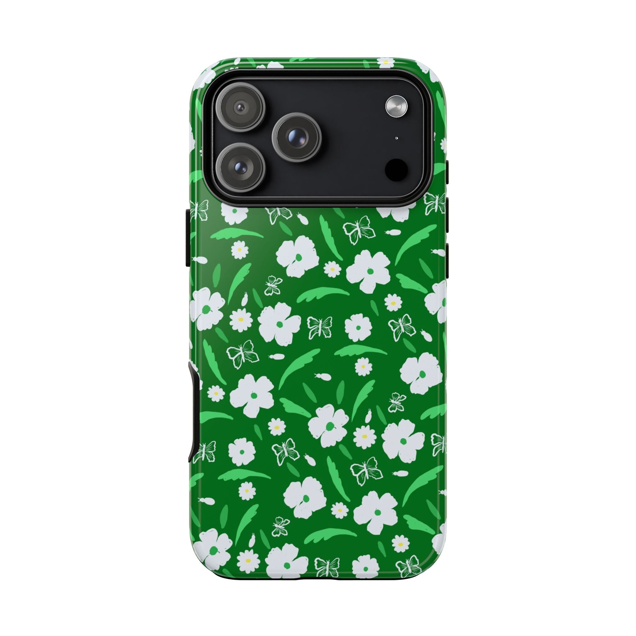 Green Meets White Flora Hand Designed Prints Tough Cases Printify