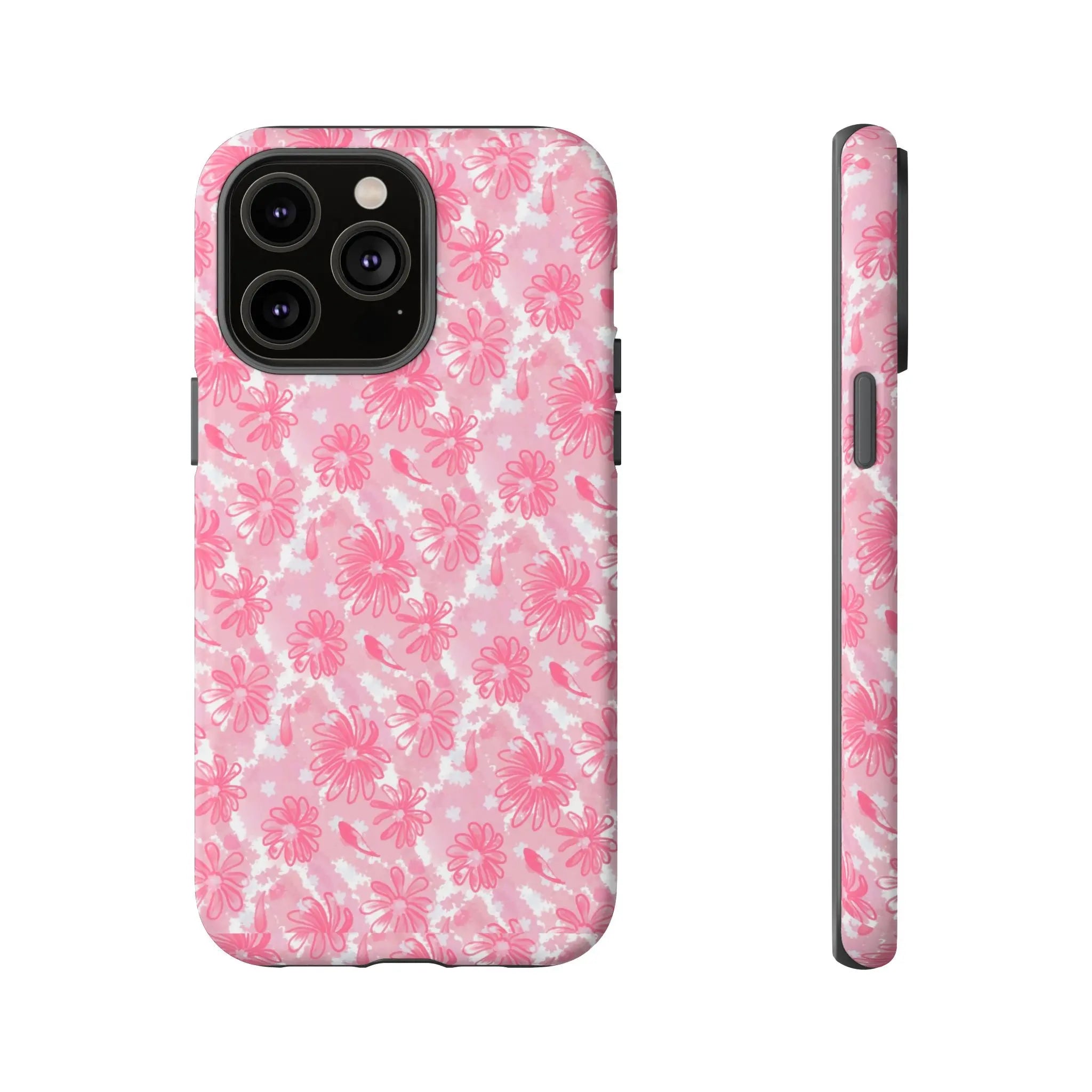 Flora Pink White Phone Case (Carry Original Art Drawn) Printify
