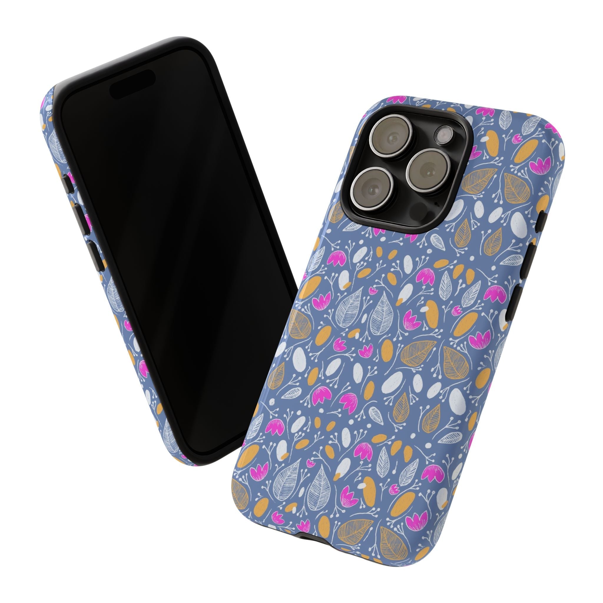 Abstract Grey Small BotanicThemed Tough Cases-Matte and Glossy Printify