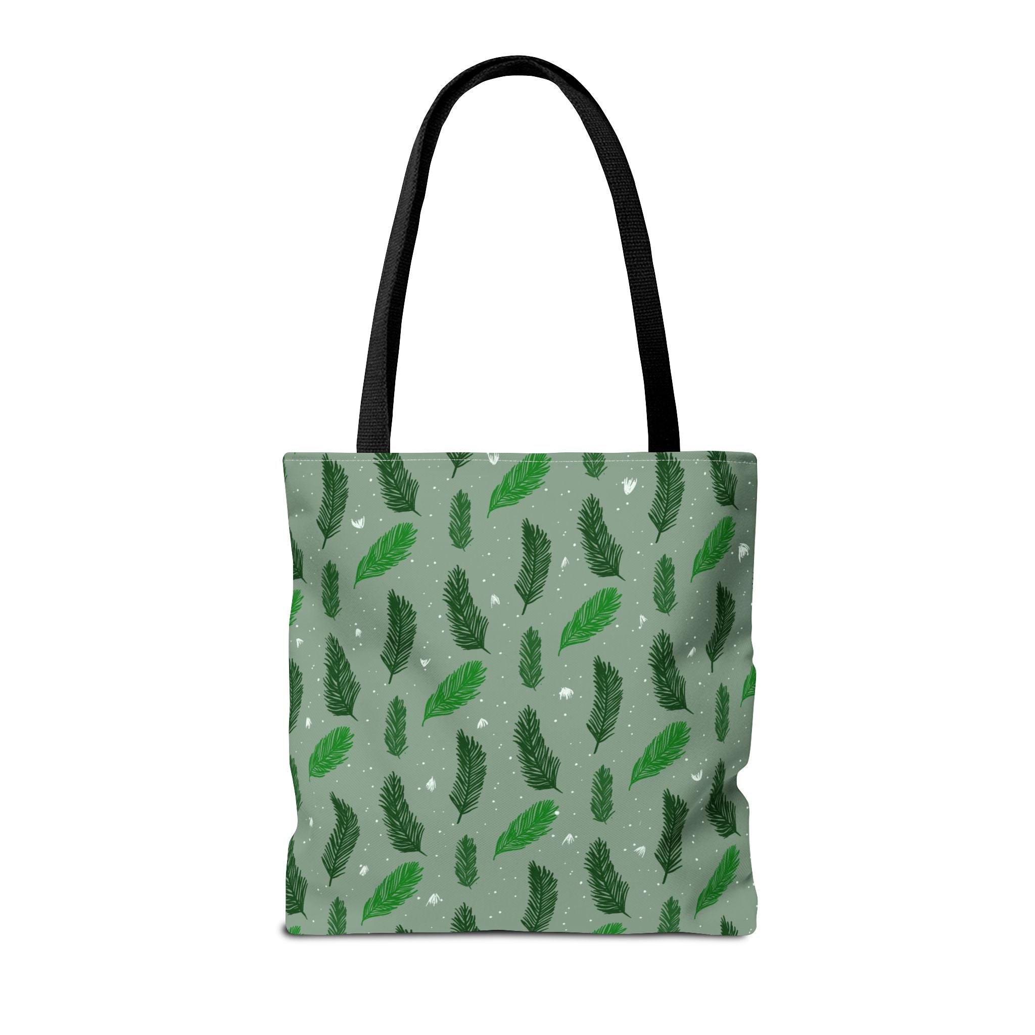 Olive Green Hand Drawn Botanic Print Tote Bags Printify
