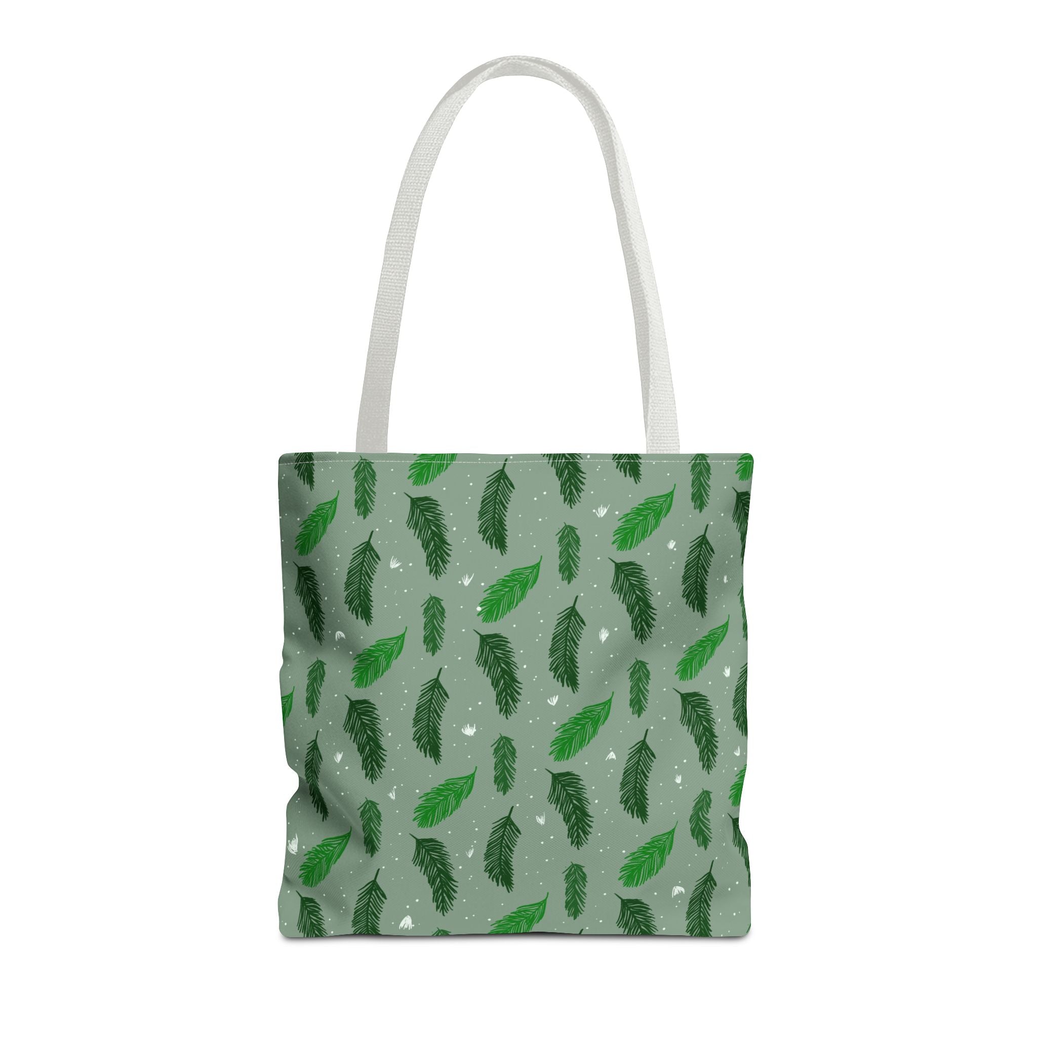 Olive Green Hand Drawn Botanic Print Tote Bags Printify