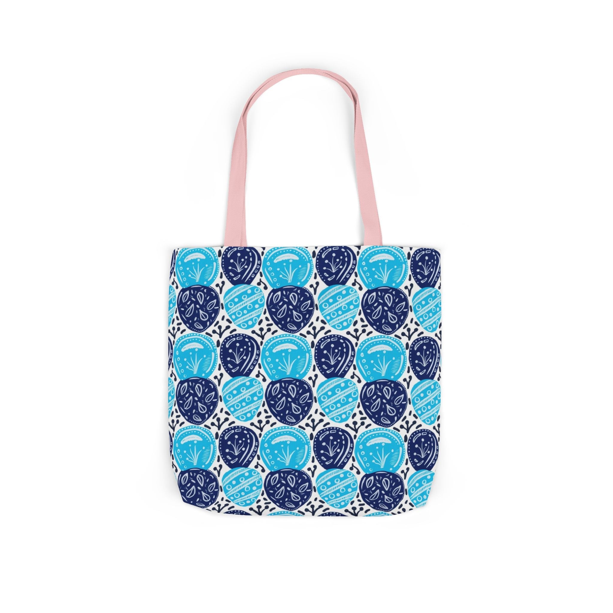 Blue Oval Abstract Canvas Tote Bag, 5-Color Straps Printify