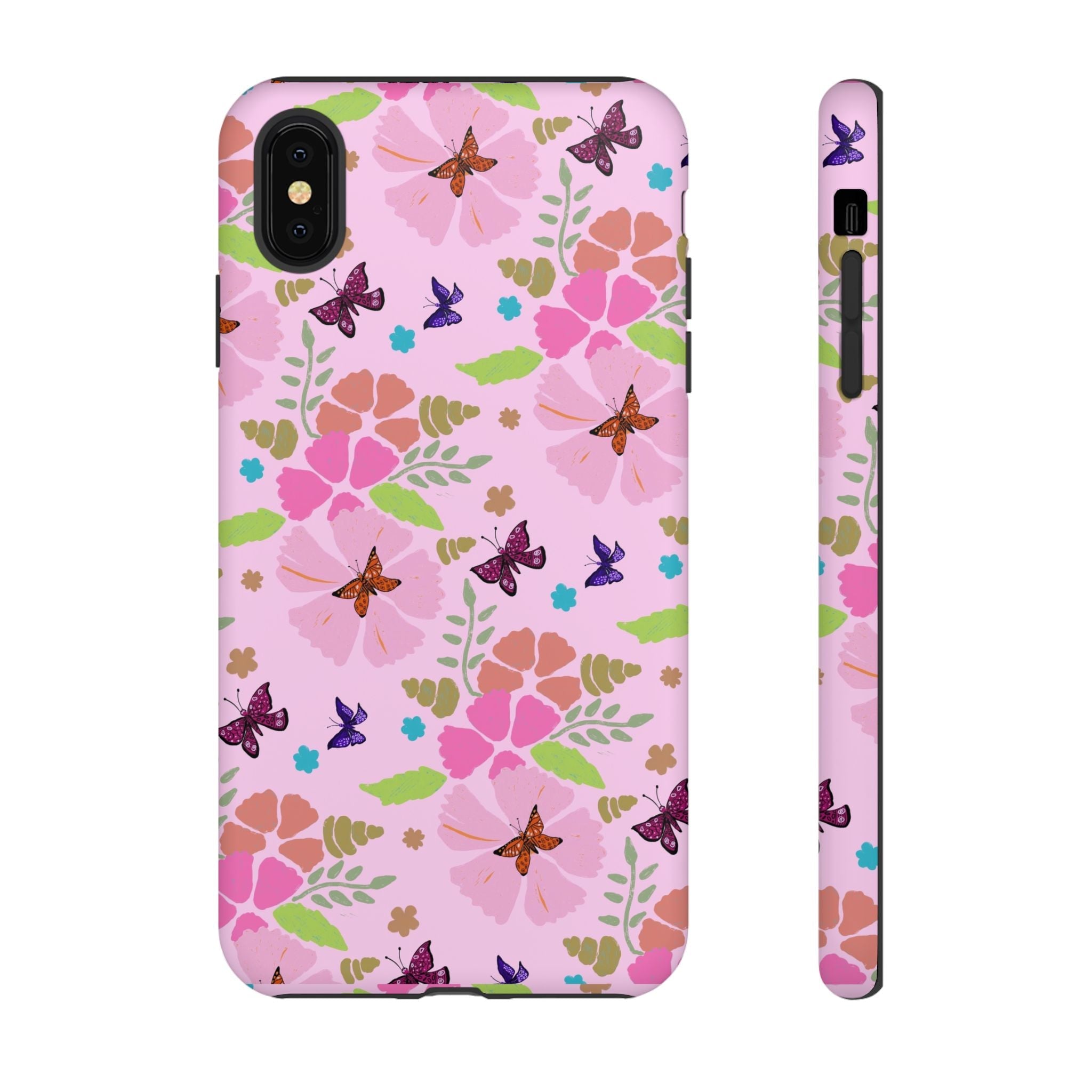 Pink Butterfly Garden Theme Tough Cases Printify