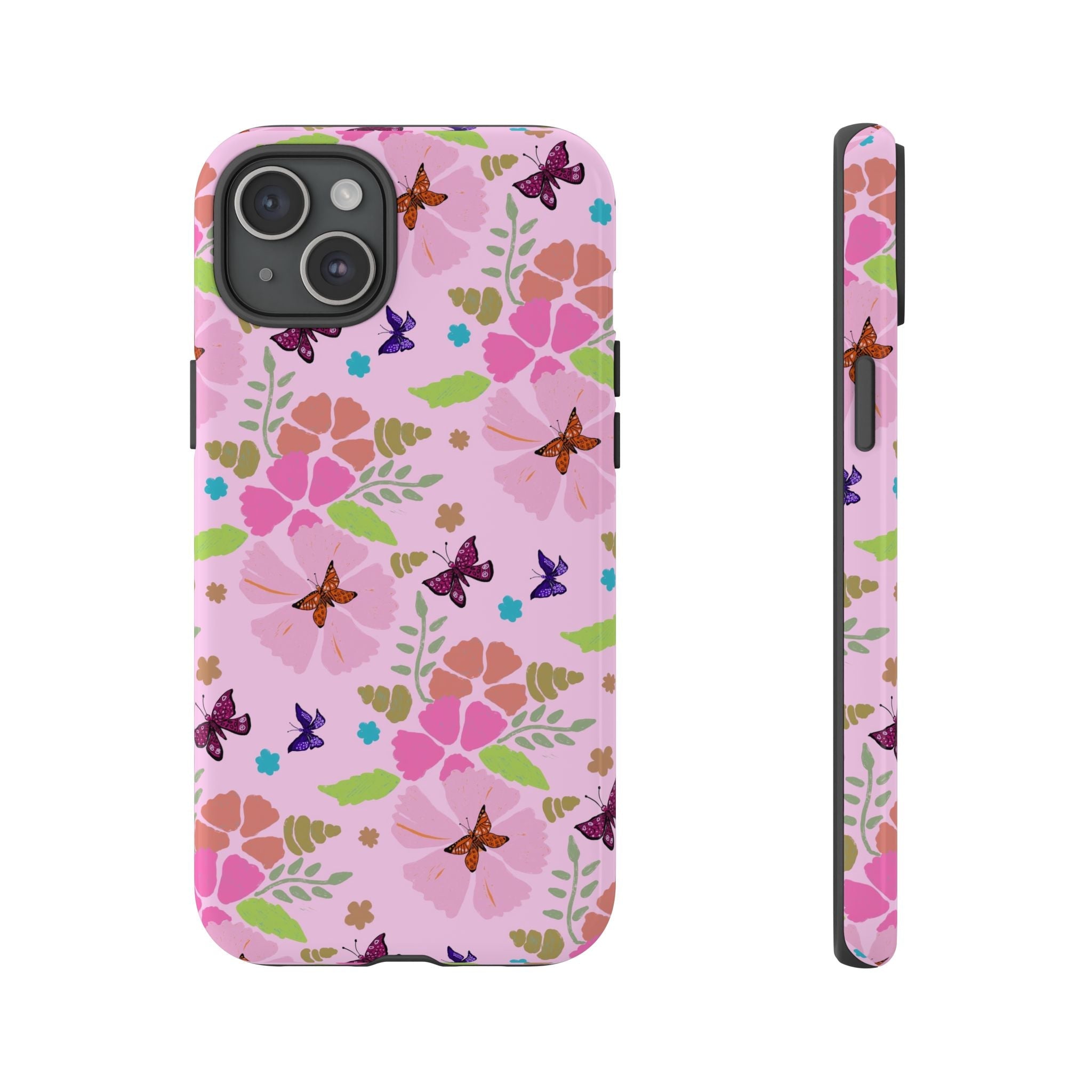 Pink Butterfly Garden Theme Tough Cases Printify