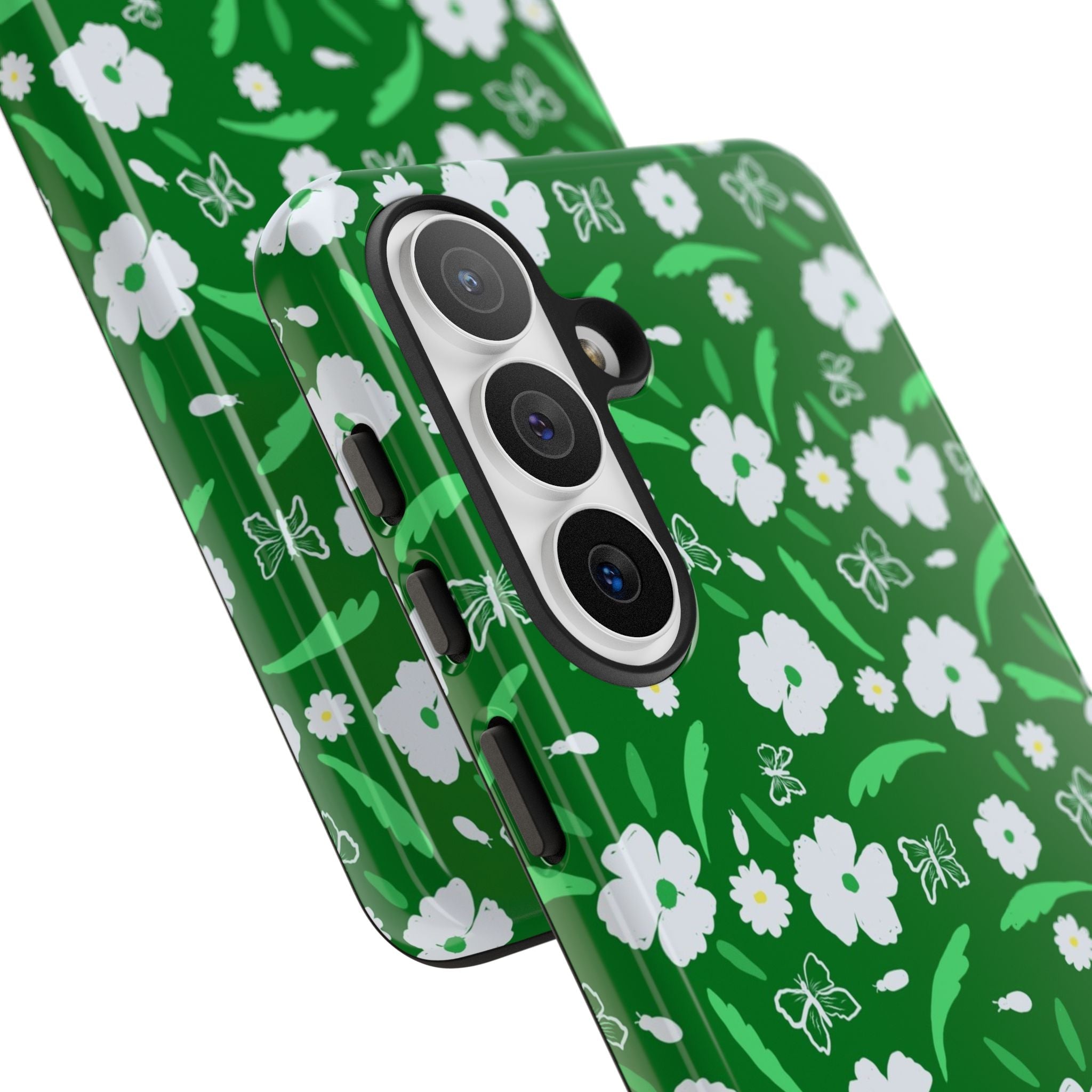 Green Meets White Flora Hand Designed Prints Tough Cases Printify