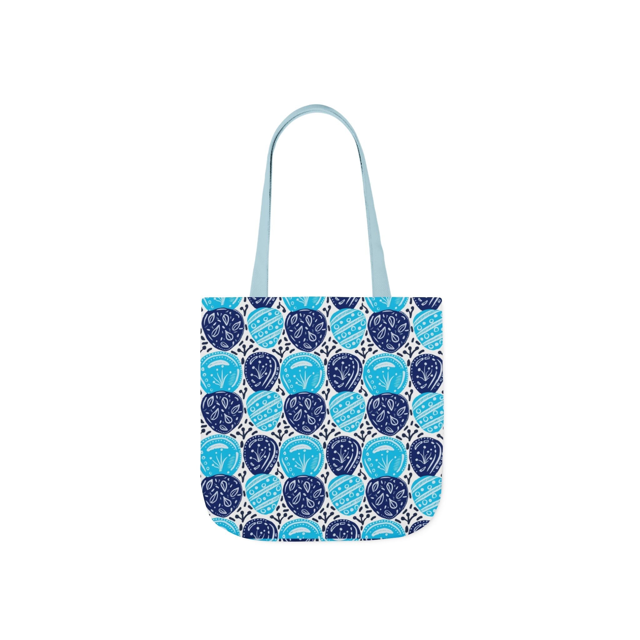 Blue Oval Abstract Canvas Tote Bag, 5-Color Straps Printify