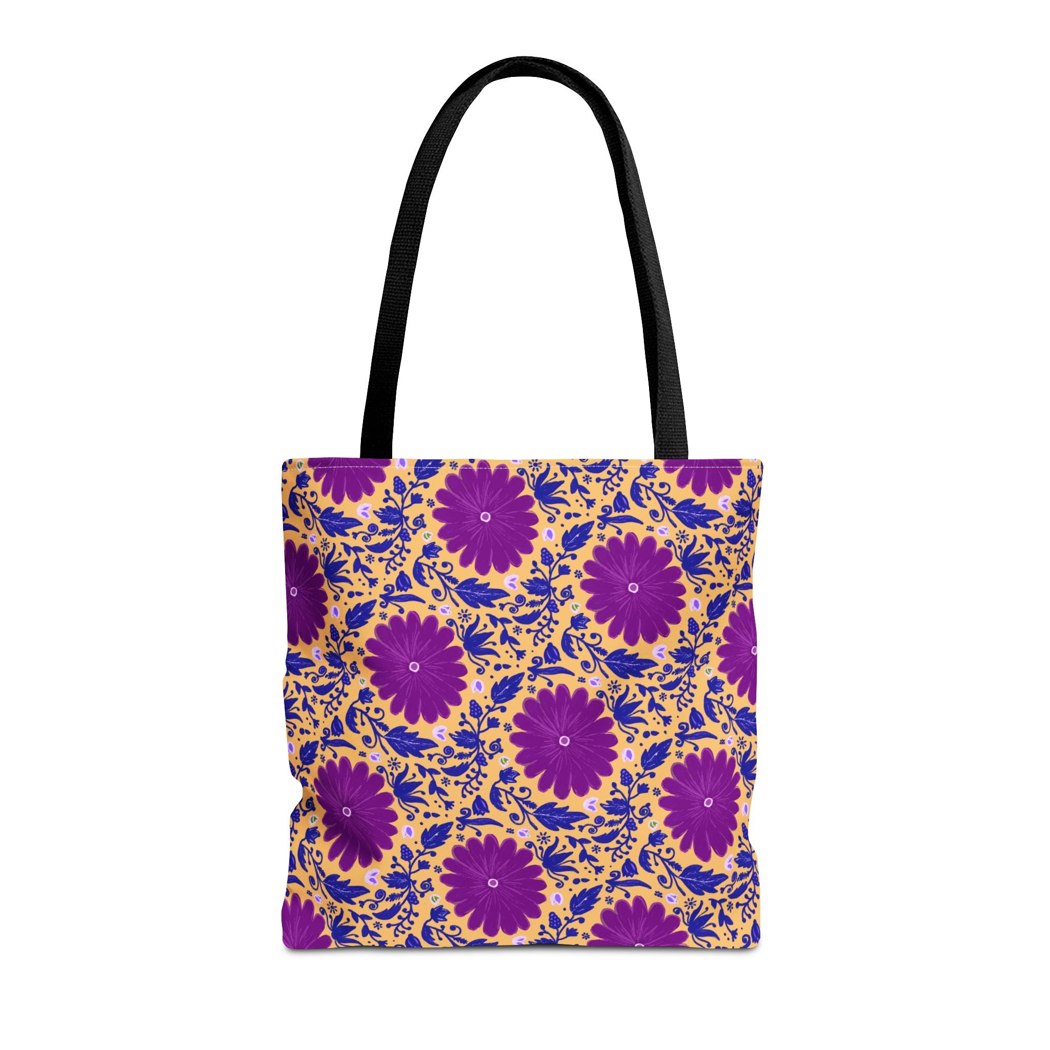 Botanic Susanah Purple Flower Print Tote Bag – Hand-Designed Print