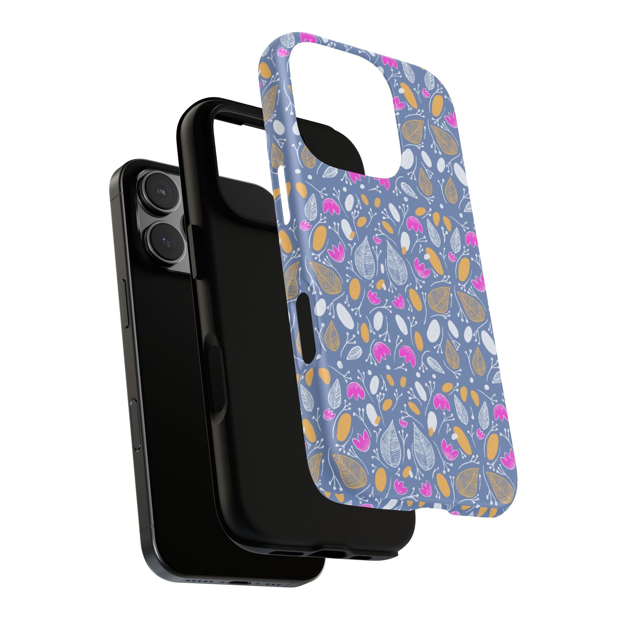 Abstract Grey Small BotanicThemed Tough Cases-Matte and Glossy Printify