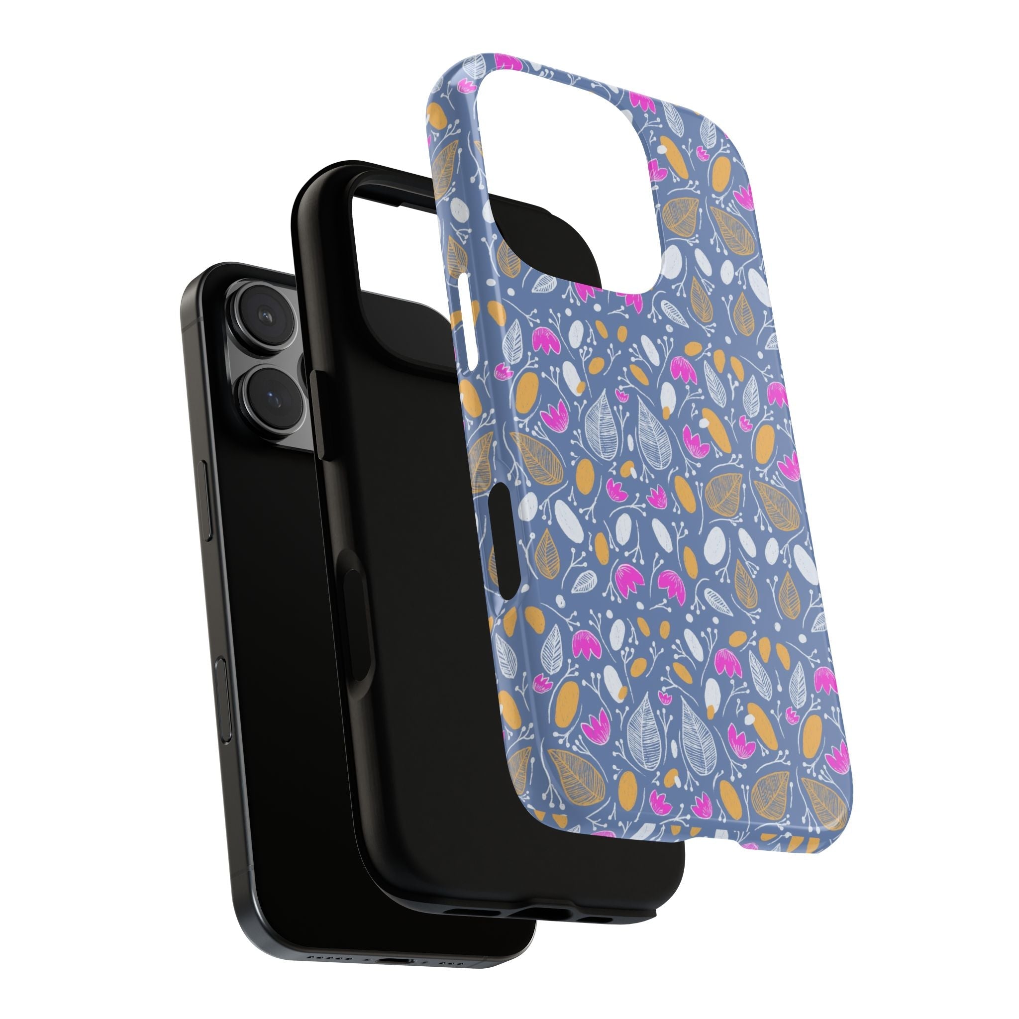Abstract Grey Small BotanicThemed Tough Cases-Matte and Glossy Printify