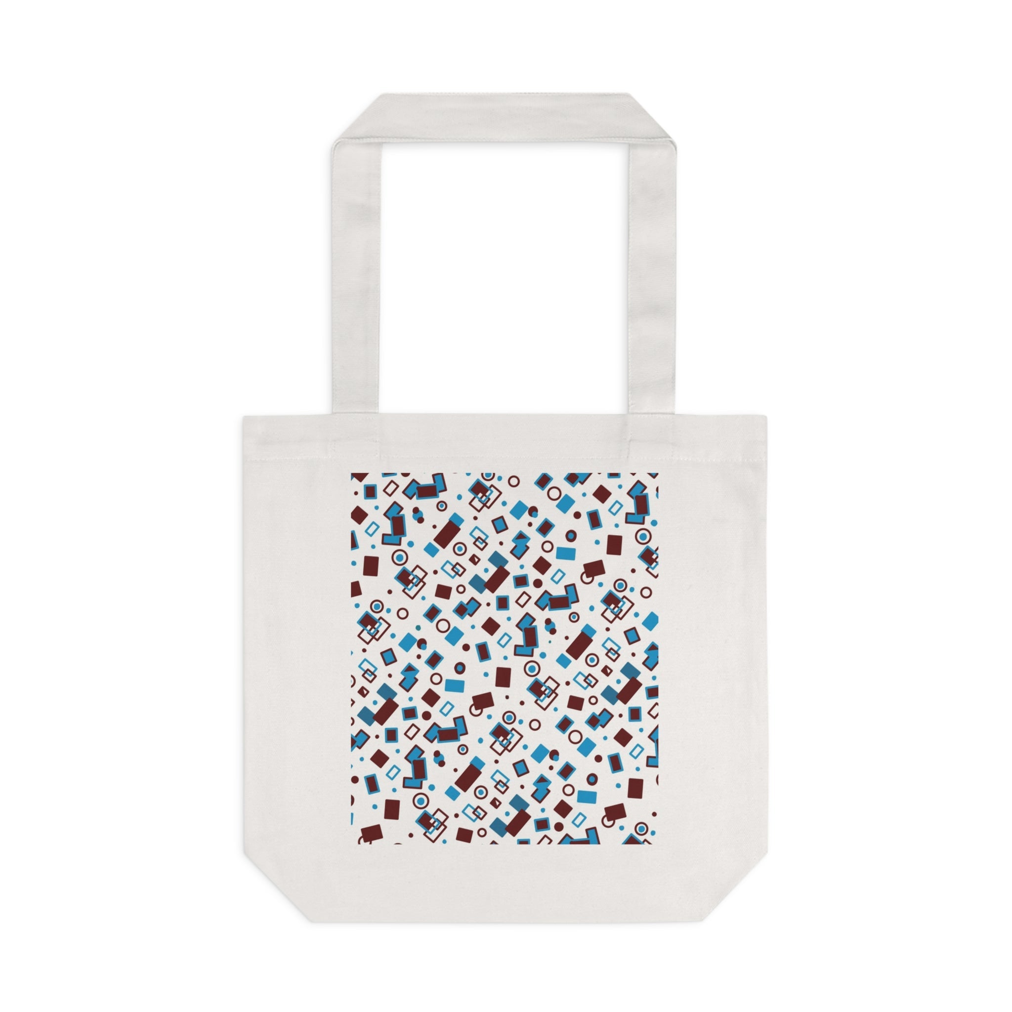 Geometric Shape Themed Cotton Tote Bag Printify