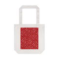 Red and White Flora with Mini Mushroom Cotton Tote Bag Printify