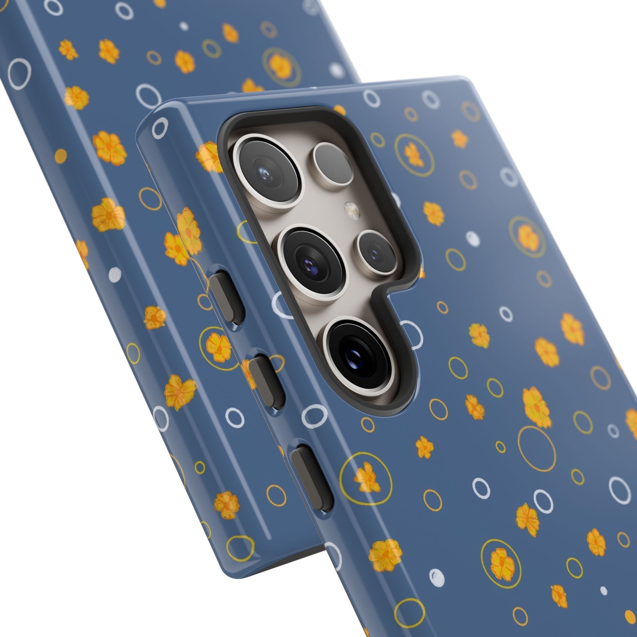 Bluish Grey -Small Cute Wild Flower -Hand Designed Prints-Tough Cases Printify