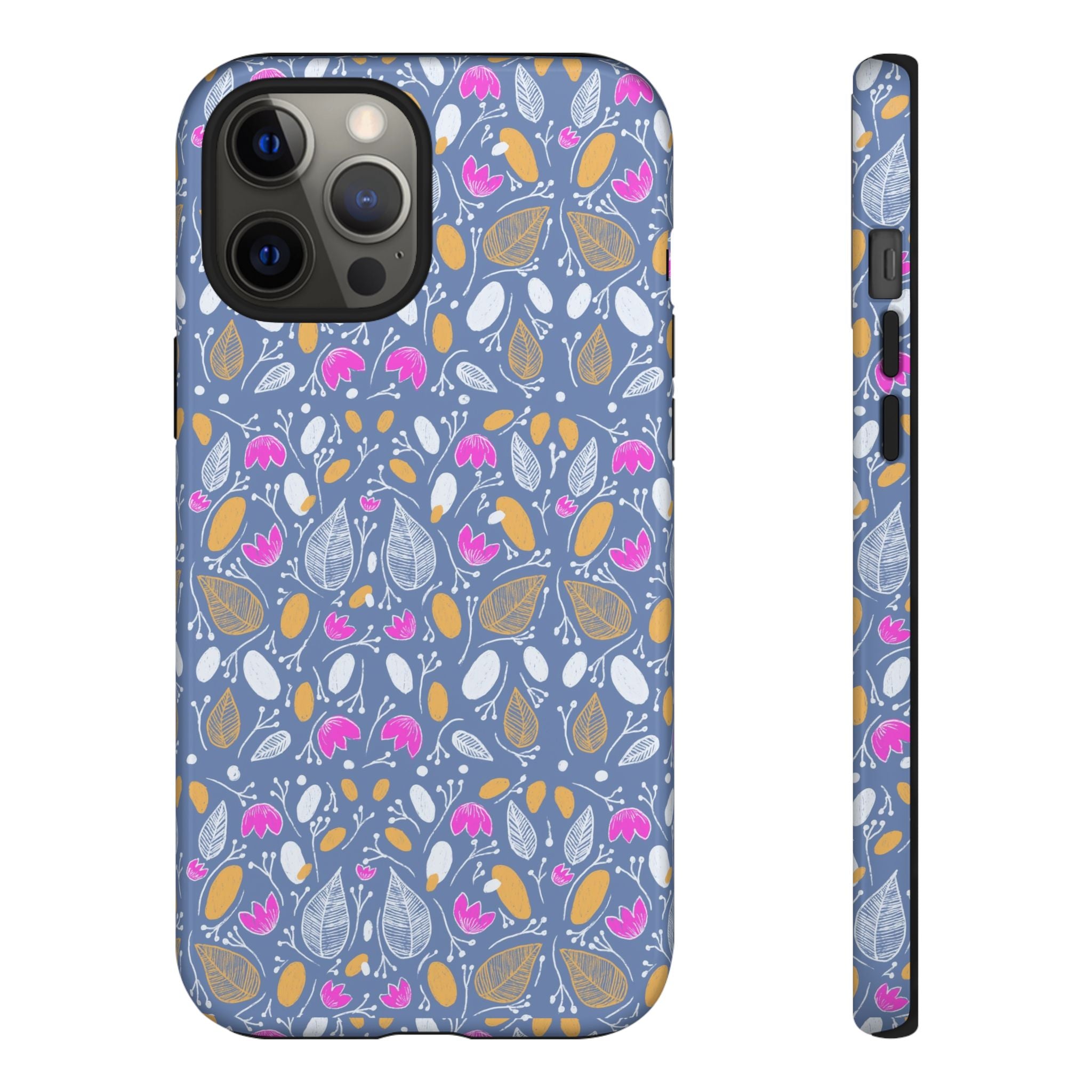 Abstract Grey Small BotanicThemed Tough Cases-Matte and Glossy Printify