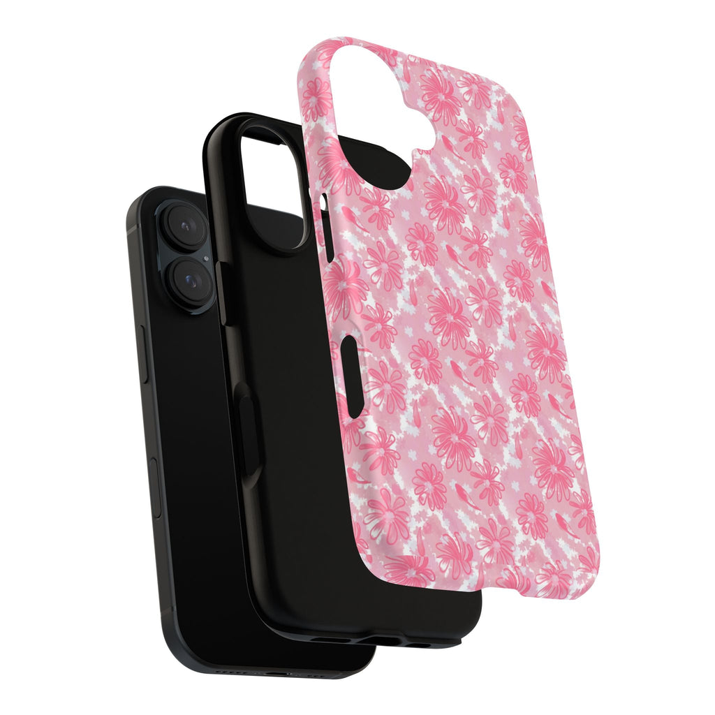 Flora Pink White Phone Case (Carry Original Art Drawn) Printify