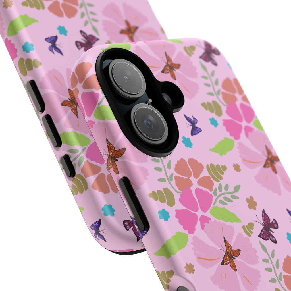 Pink Butterfly Garden Theme Tough Cases Printify