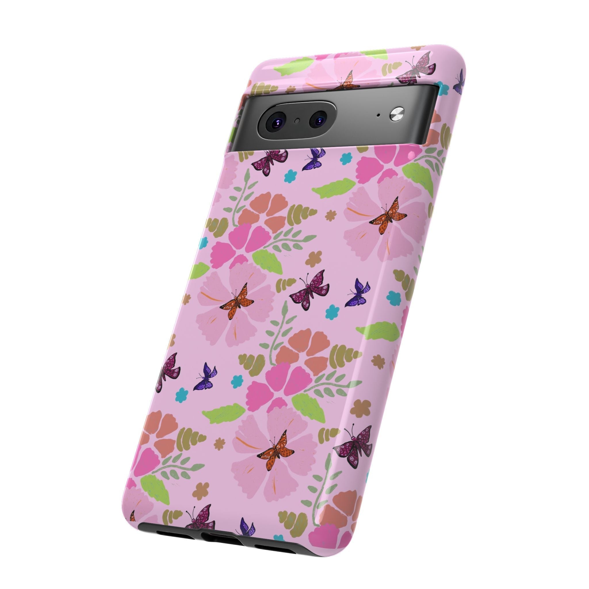 Pink Butterfly Garden Theme Tough Cases Printify