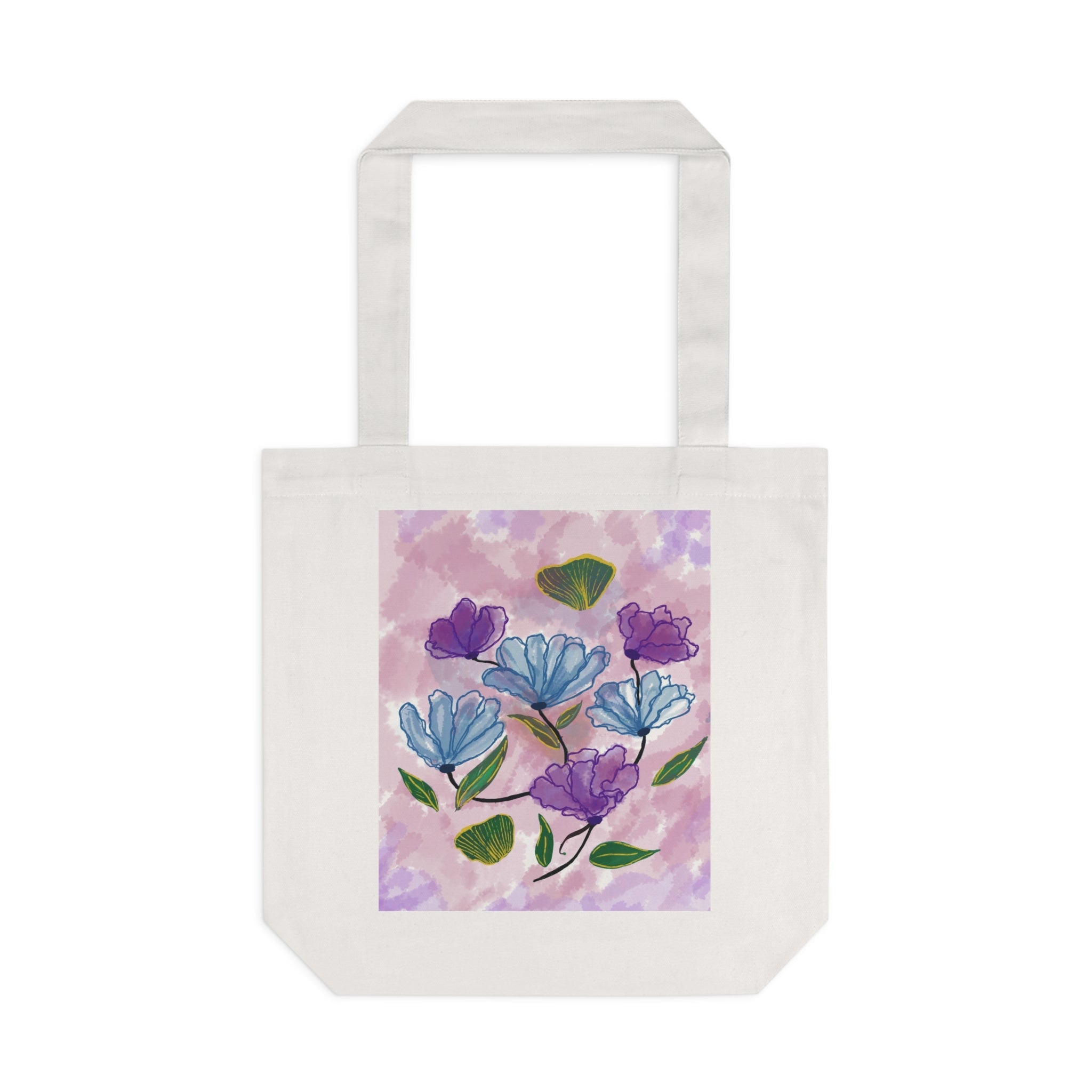 Wild Flora Cotton Tote Bag- Cream and Black Variant Printify