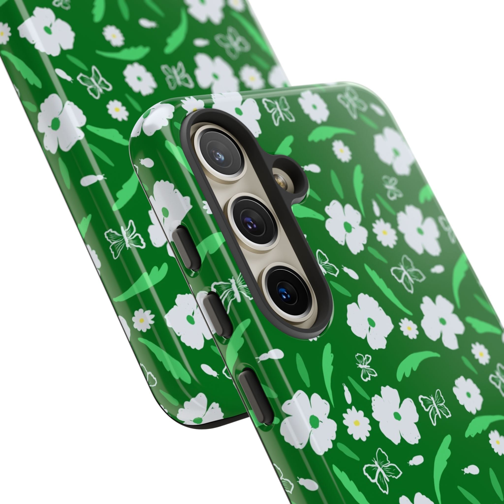 Green Meets White Flora Hand Designed Prints Tough Cases Printify