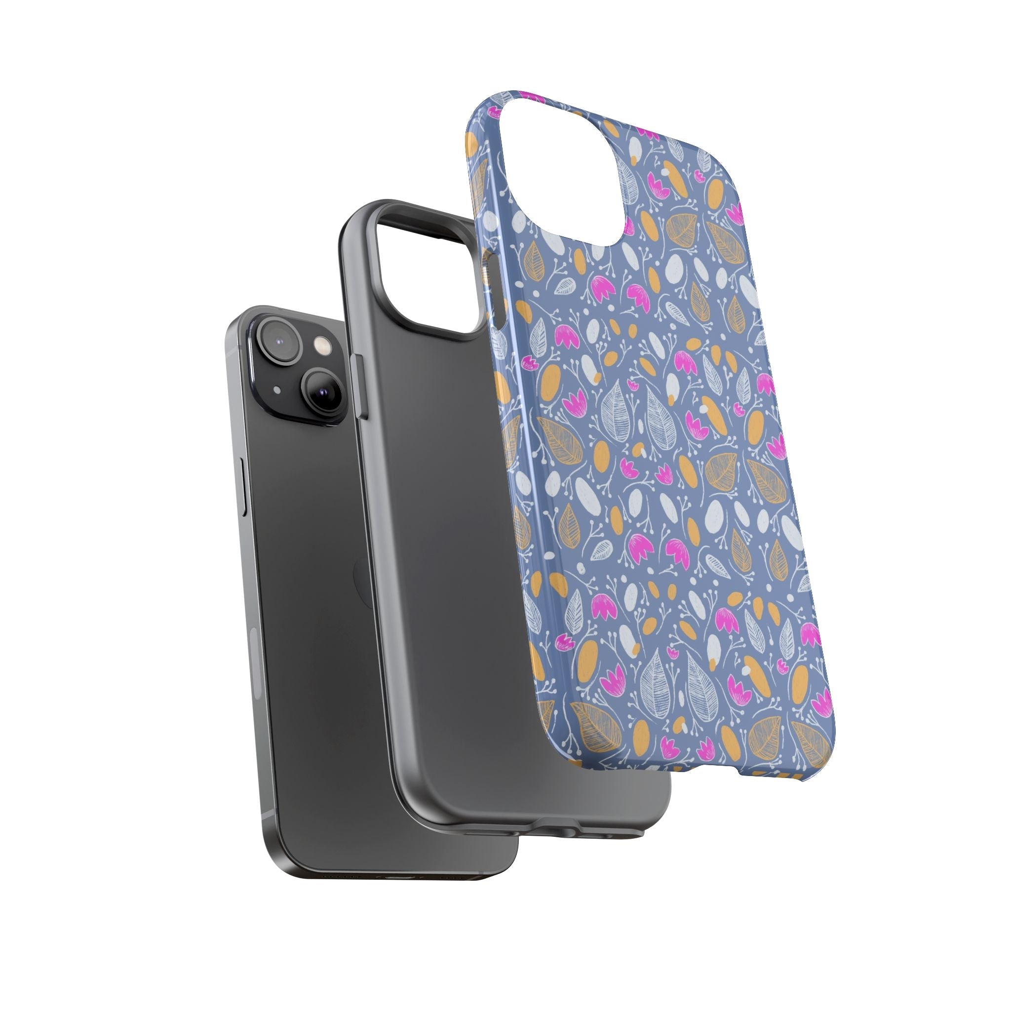 Abstract Grey Small BotanicThemed Tough Cases-Matte and Glossy Printify