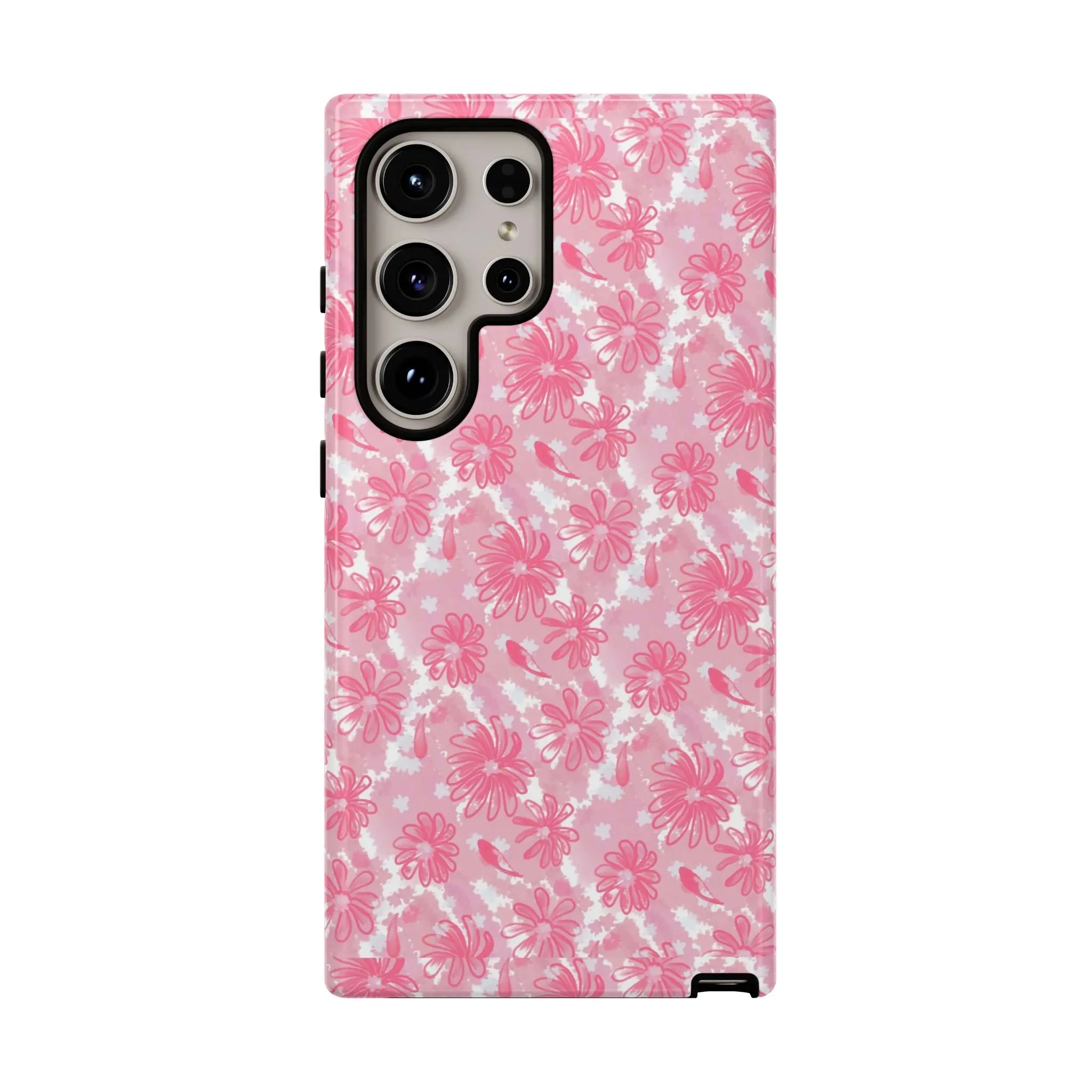 Flora Pink White Phone Case (Carry Original Art Drawn) Printify