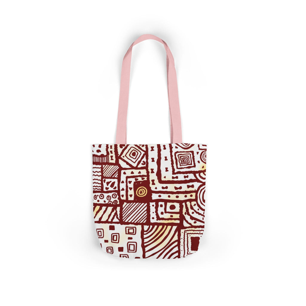Abstract Pattern Canvas Tote Bag, 5-Color Straps Printify