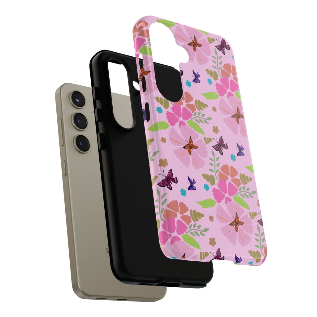 Pink Butterfly Garden Theme Tough Cases Printify