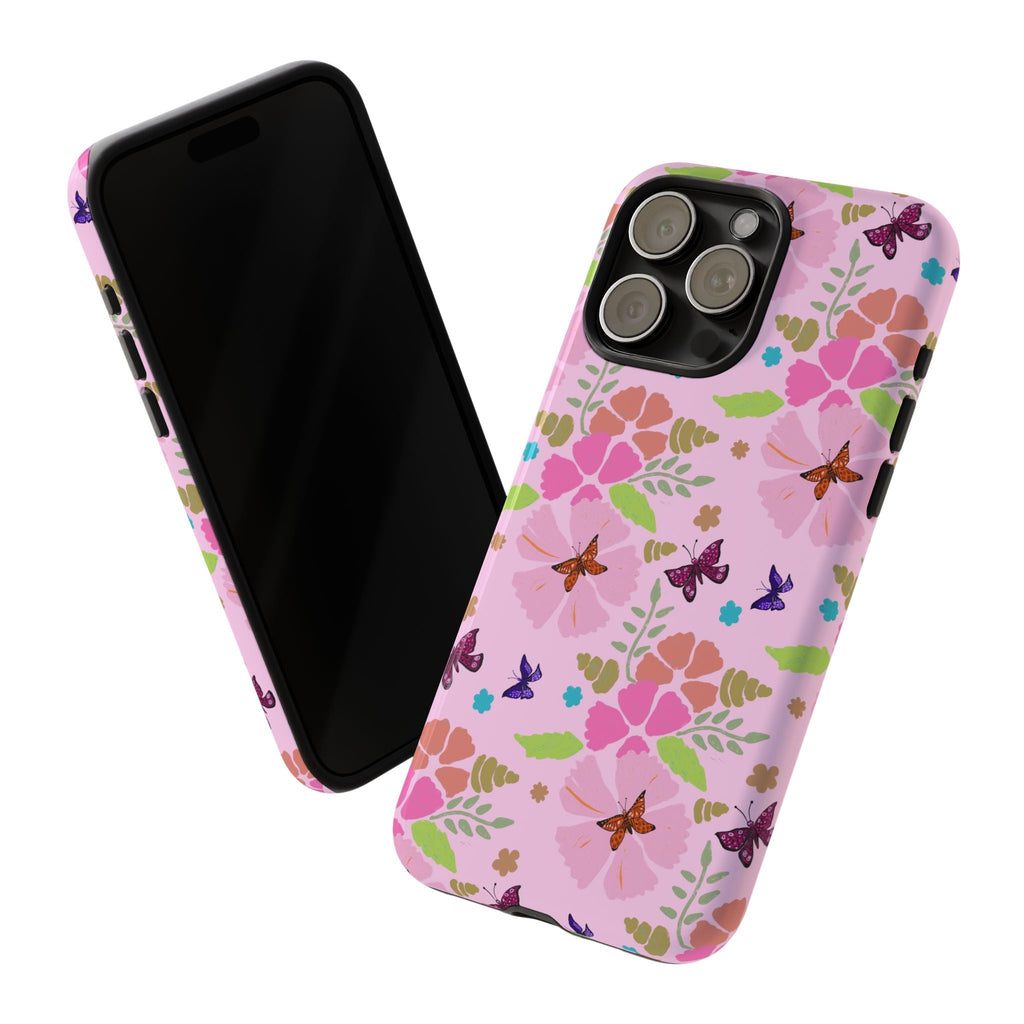 Pink Butterfly Garden Theme Tough Cases Printify