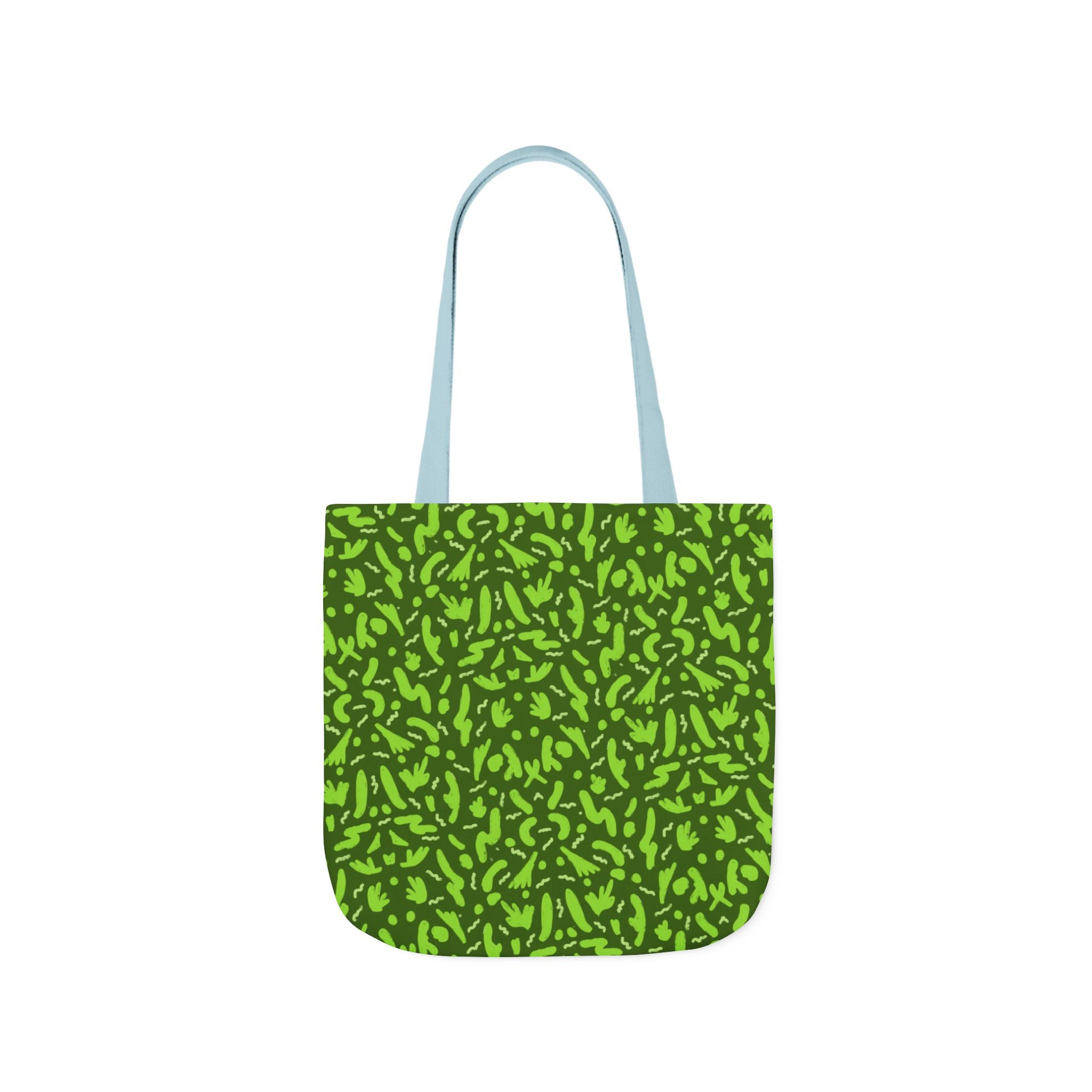 Green Botanic Reusable Canvas Tote Bag, 5-Color Straps Printify