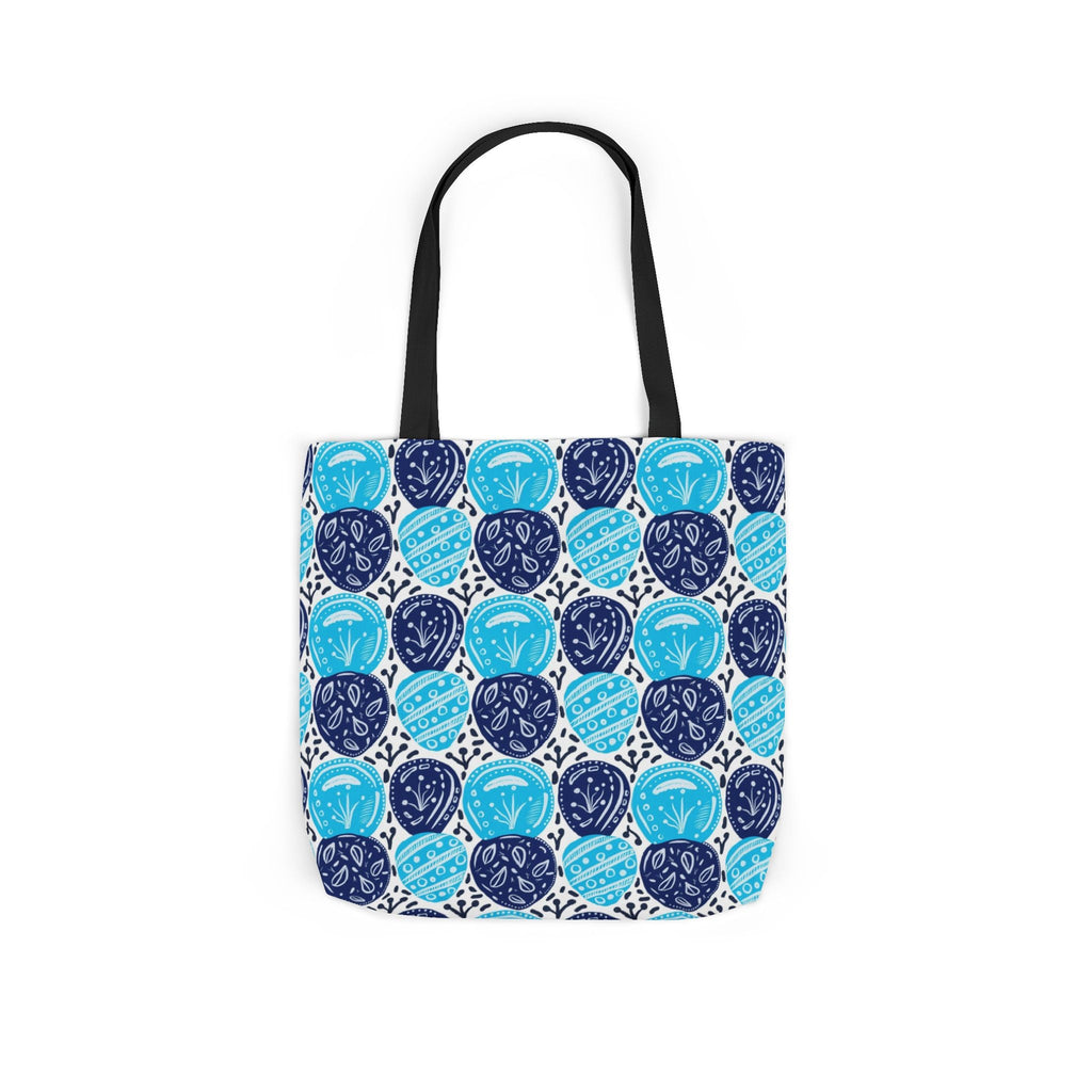 Blue Oval Abstract Canvas Tote Bag, 5-Color Straps Printify