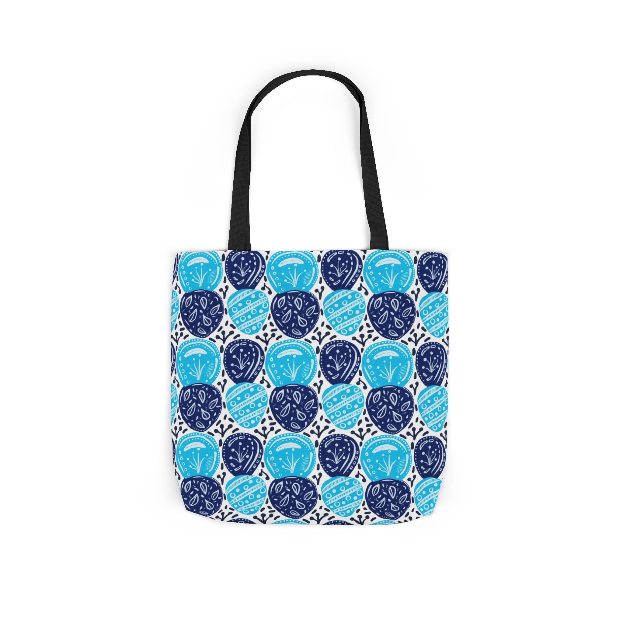 Blue Oval Abstract Canvas Tote Bag, 5-Color Straps Printify