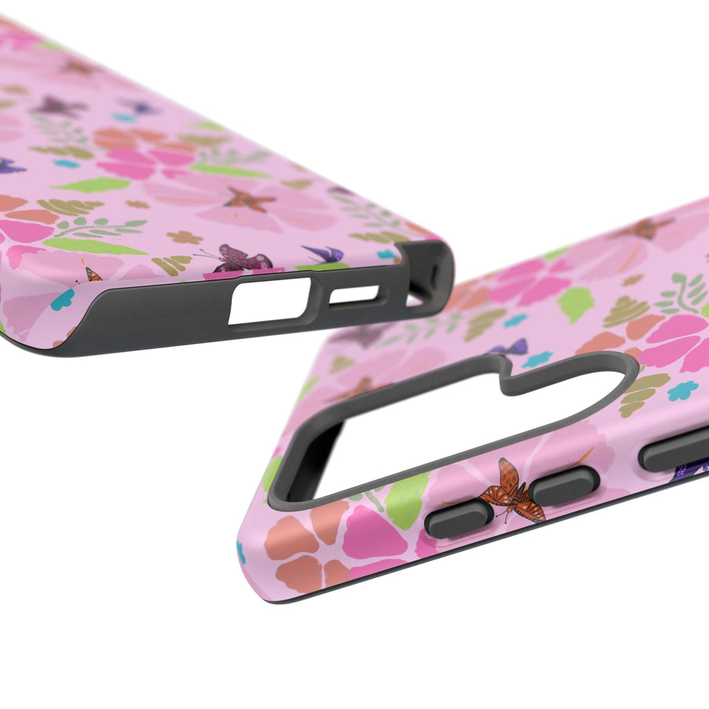 Pink Butterfly Garden Theme Tough Cases Printify